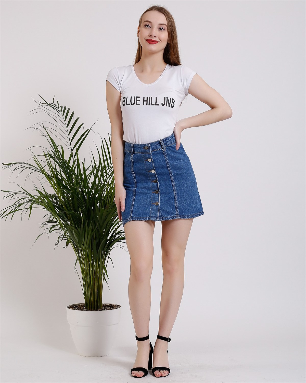 Bayan yeni model kot etek