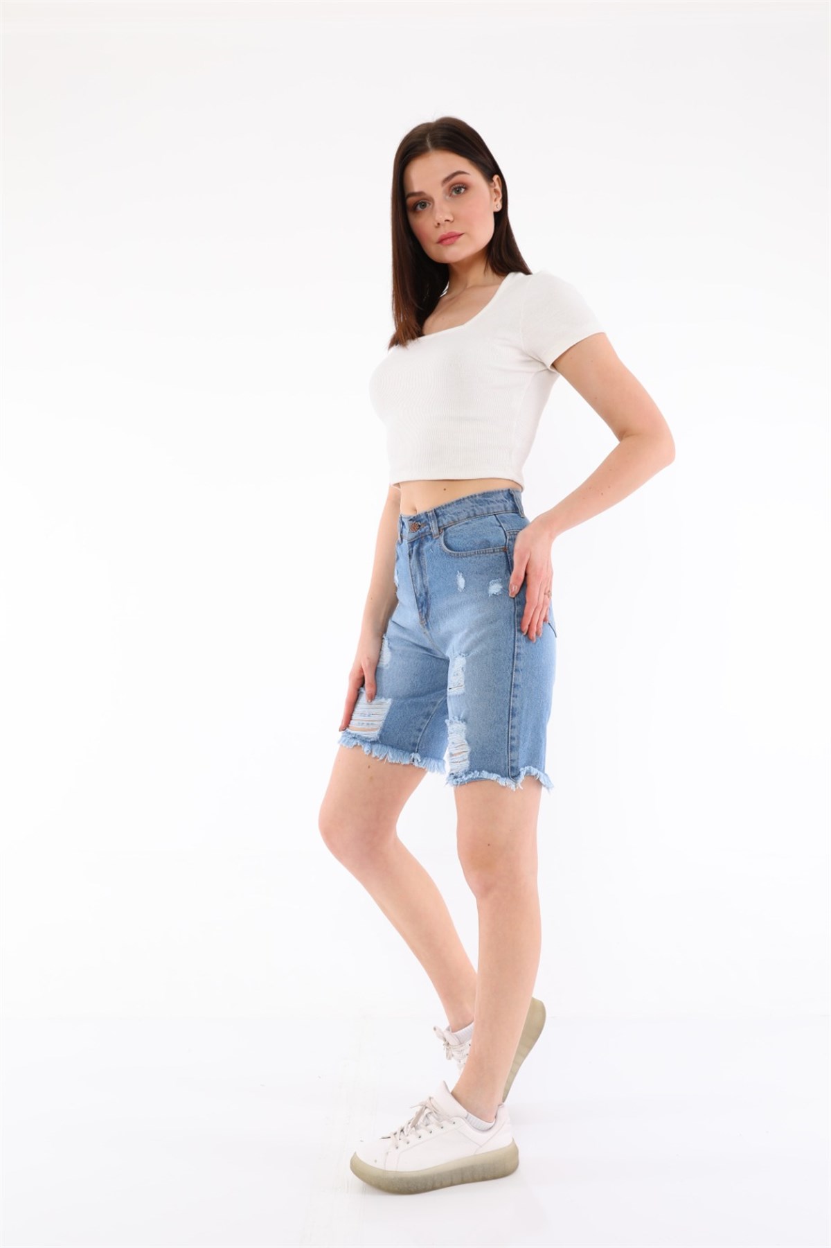 Bayan Yeni Model Kot Şort 0006895