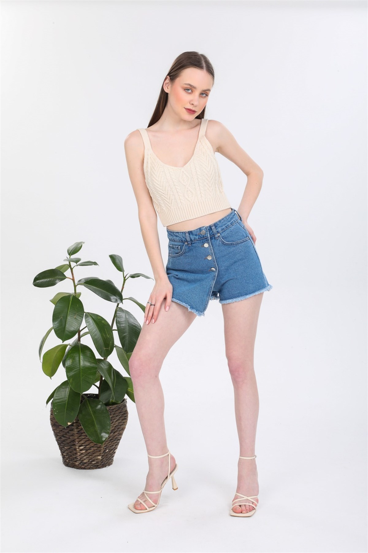 Bayan Yeni Model Kot Şort 2117227