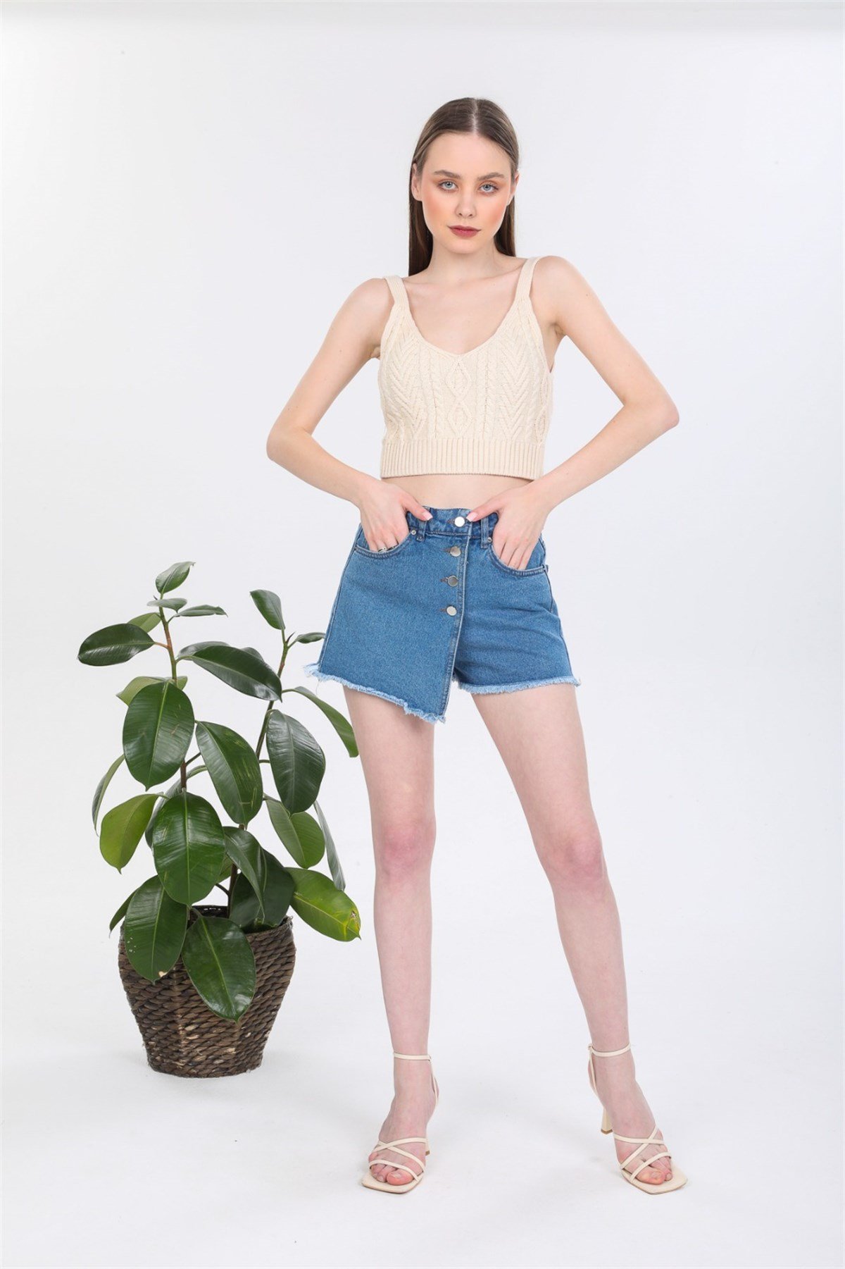 Bayan Yeni Model Kot Şort 2117227