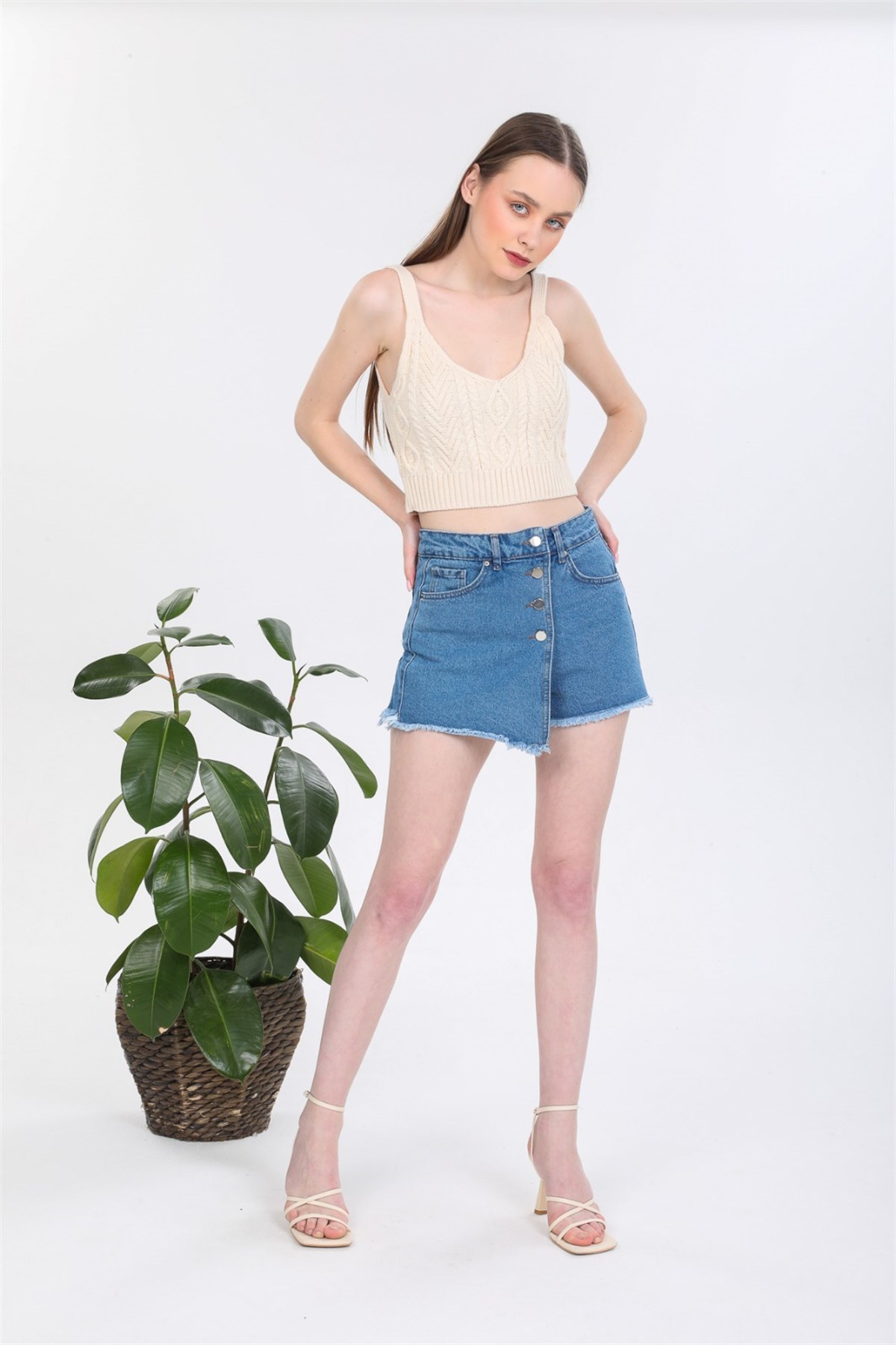Bayan Yeni Model Kot Şort 2117227