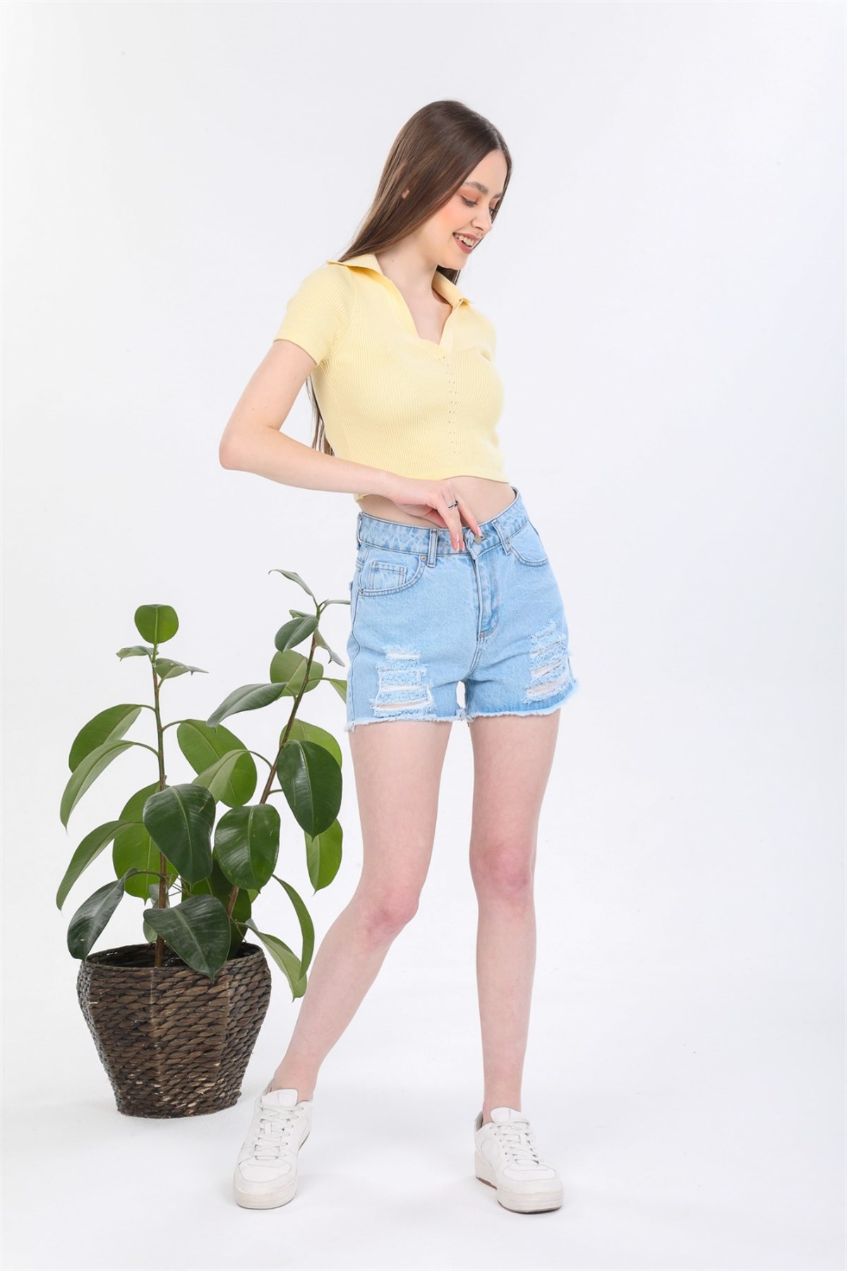 Bayan Yeni Model Kot Şort 213227