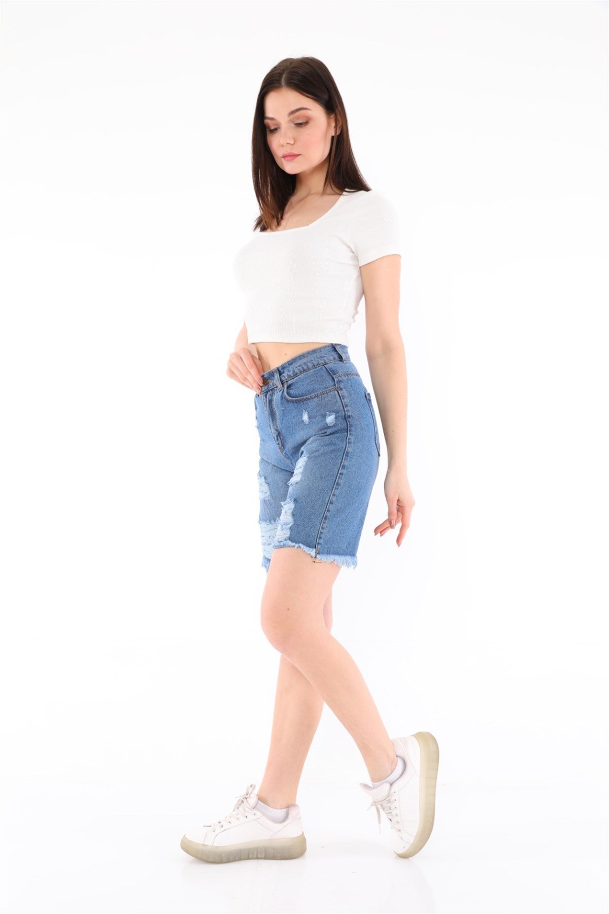 Bayan Yeni Model Kot Şort 3336895