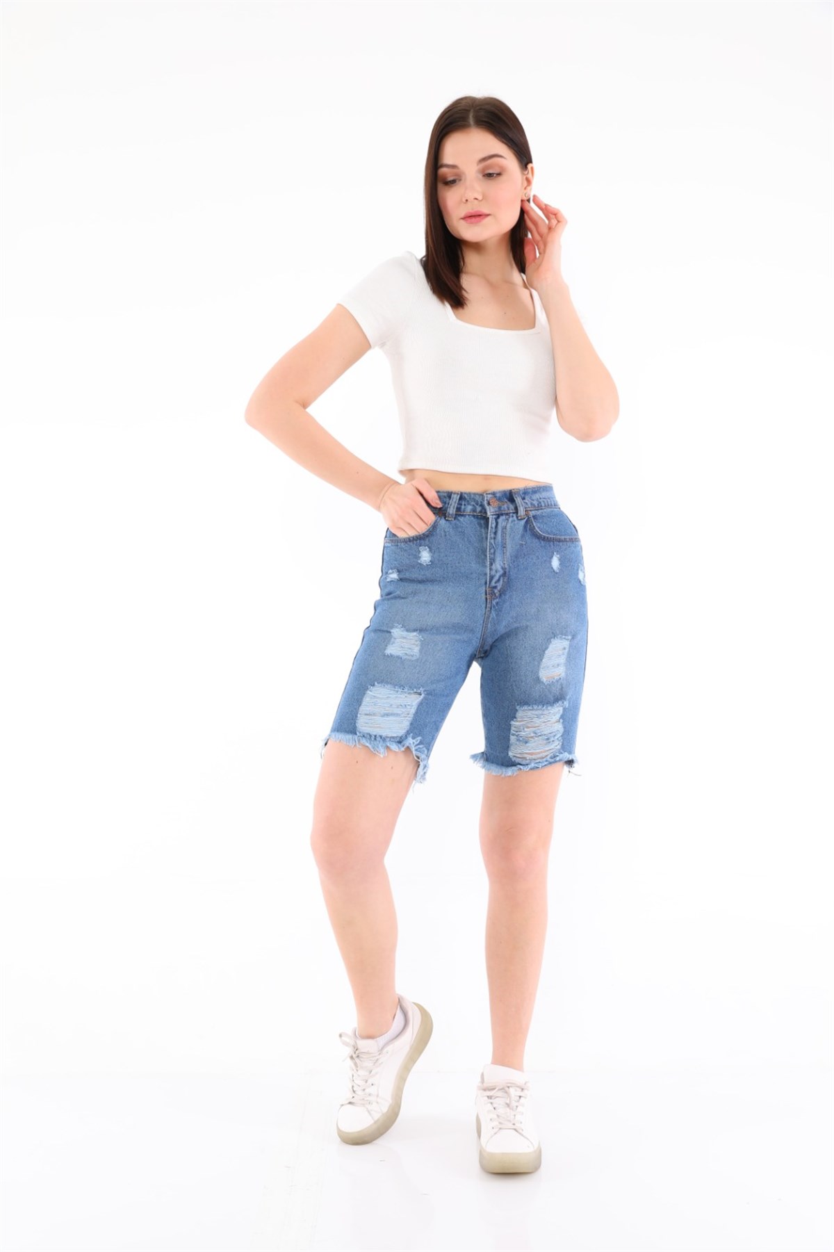 Bayan Yeni Model Kot Şort 3336895