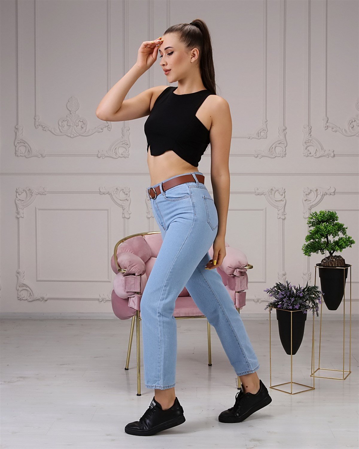 Bayan Yeni Model mom pantolon 00085