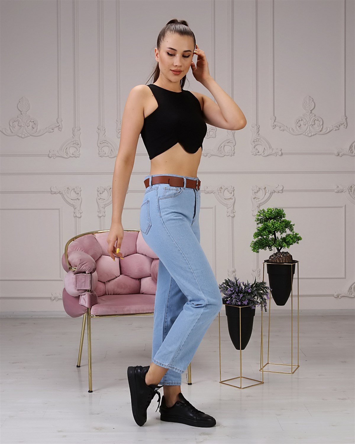 Bayan Yeni Model mom pantolon 00085