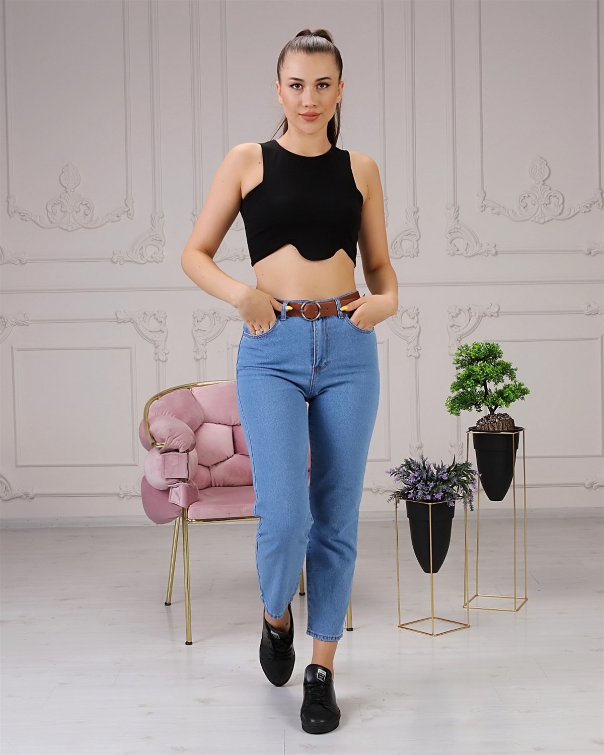 Bayan Yeni Model mom pantolon 6565