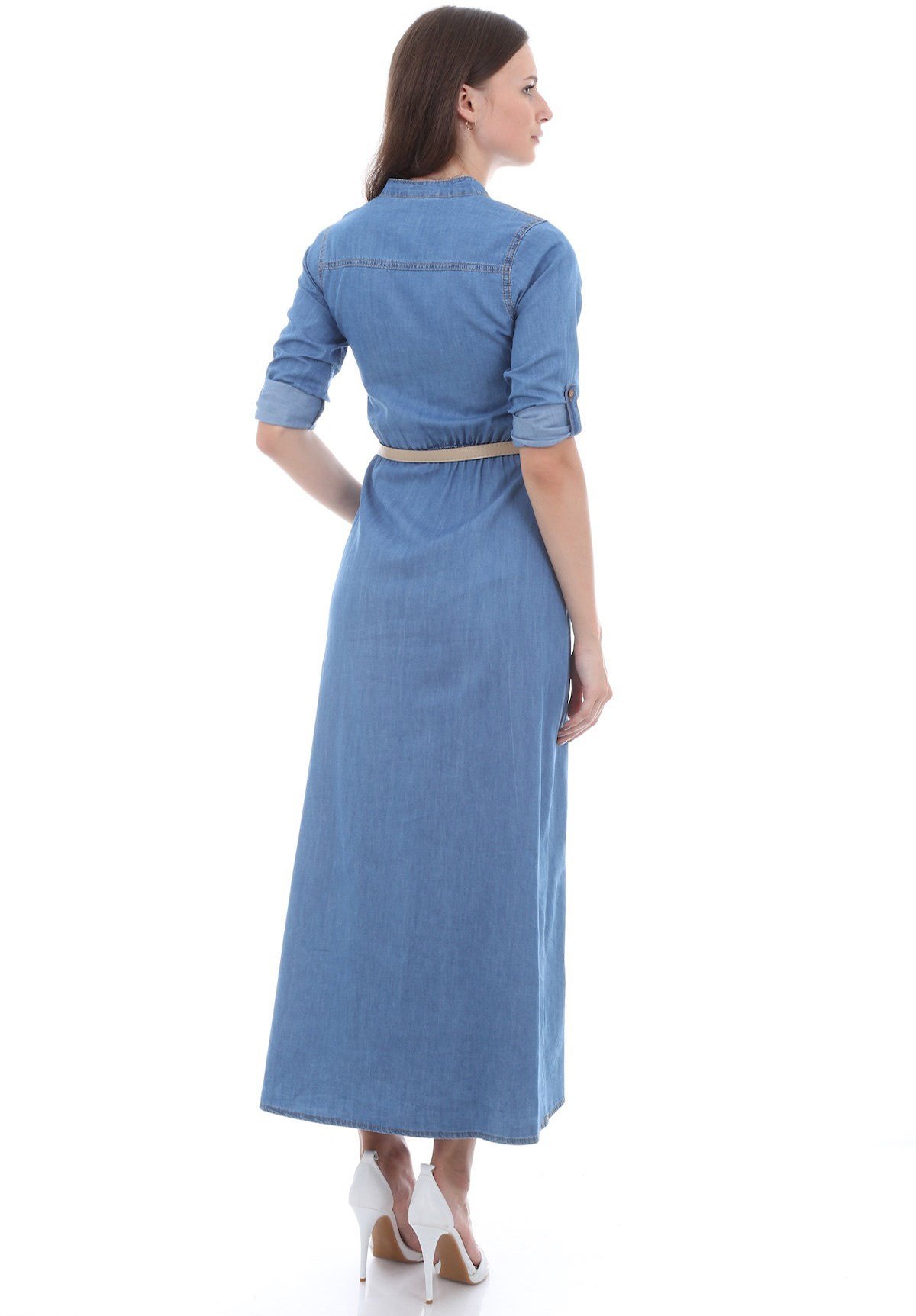 Büyük Beden Bayan Kot Elbise