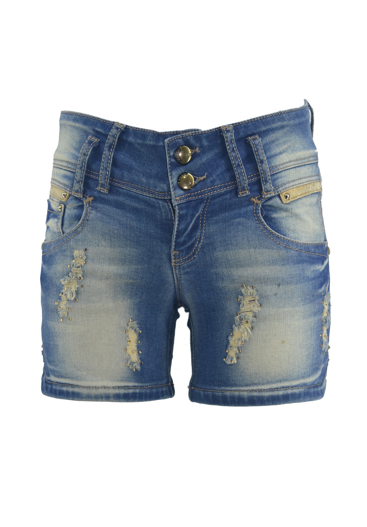 Likralı Düşük Bel Dar Kot Şort