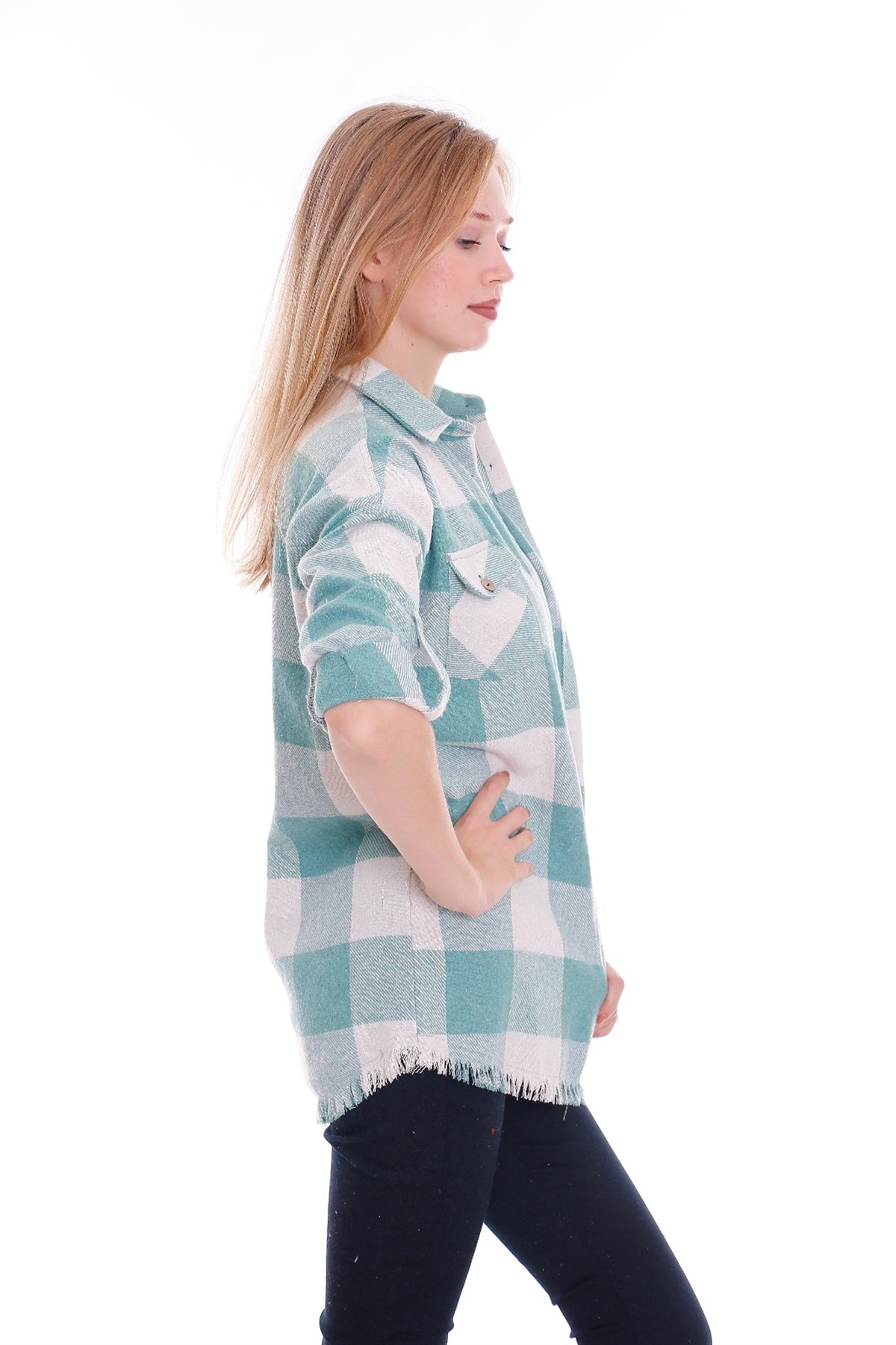 Cepli Ekoseli Bayan Oduncu gömlegi1k 8724171