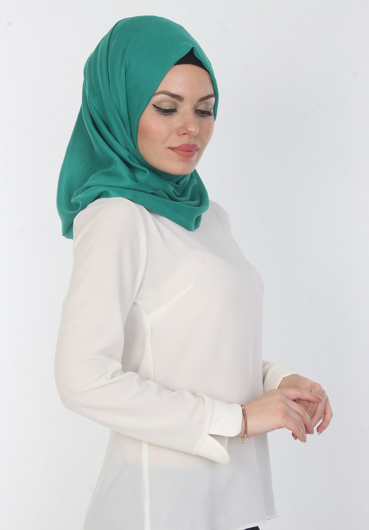 Düz Mint Yeşili Bayan Şal