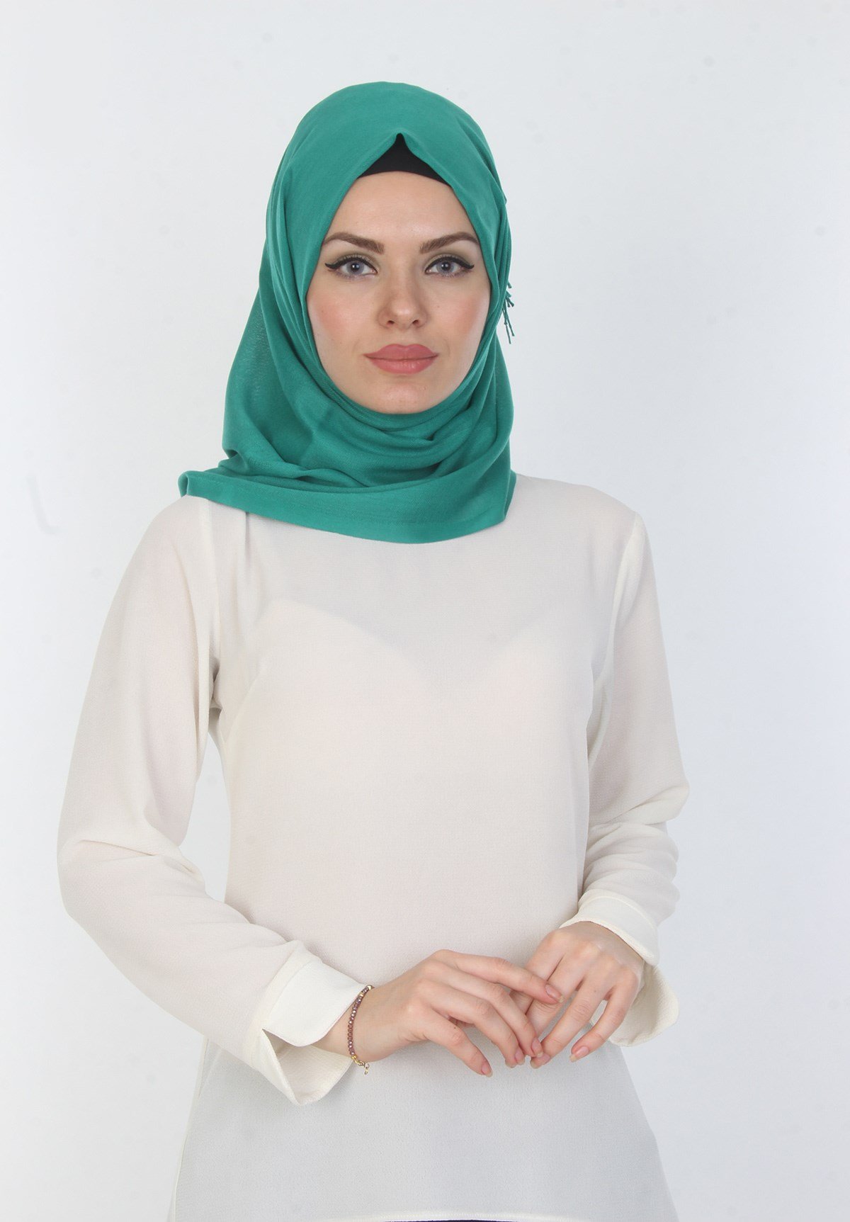 Düz Mint Yeşili Bayan Şal