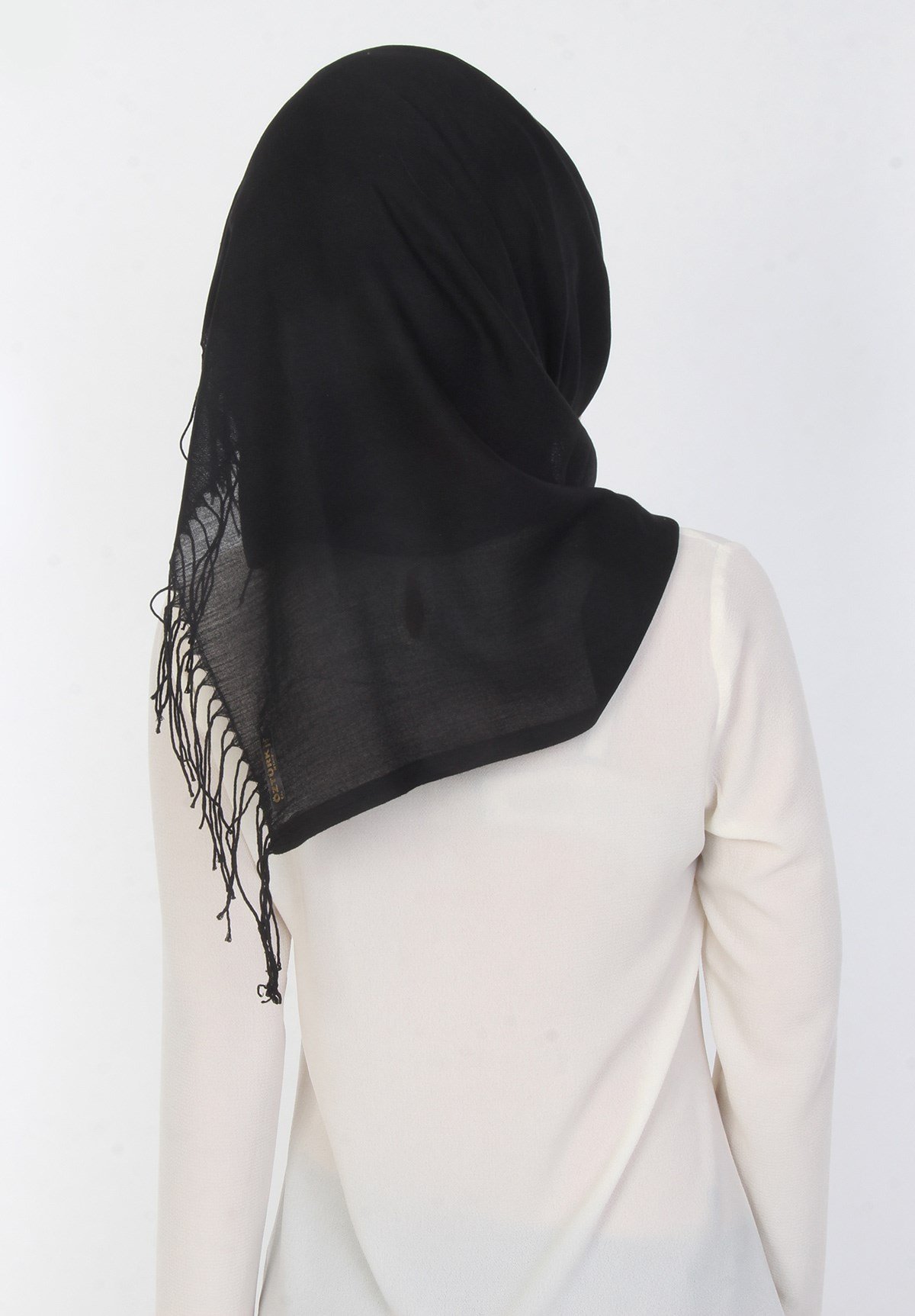 Düz Siyah Bayan Şal