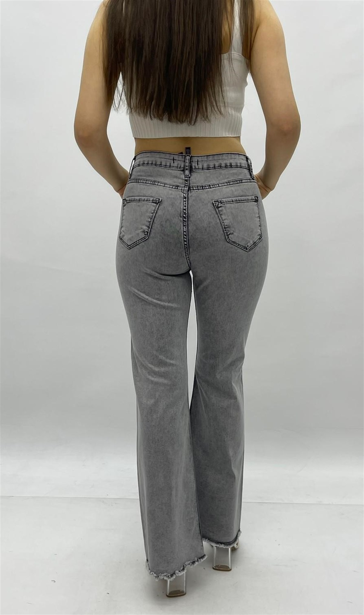 İspanyol Paça Likralı Bayan Pantolon 128887