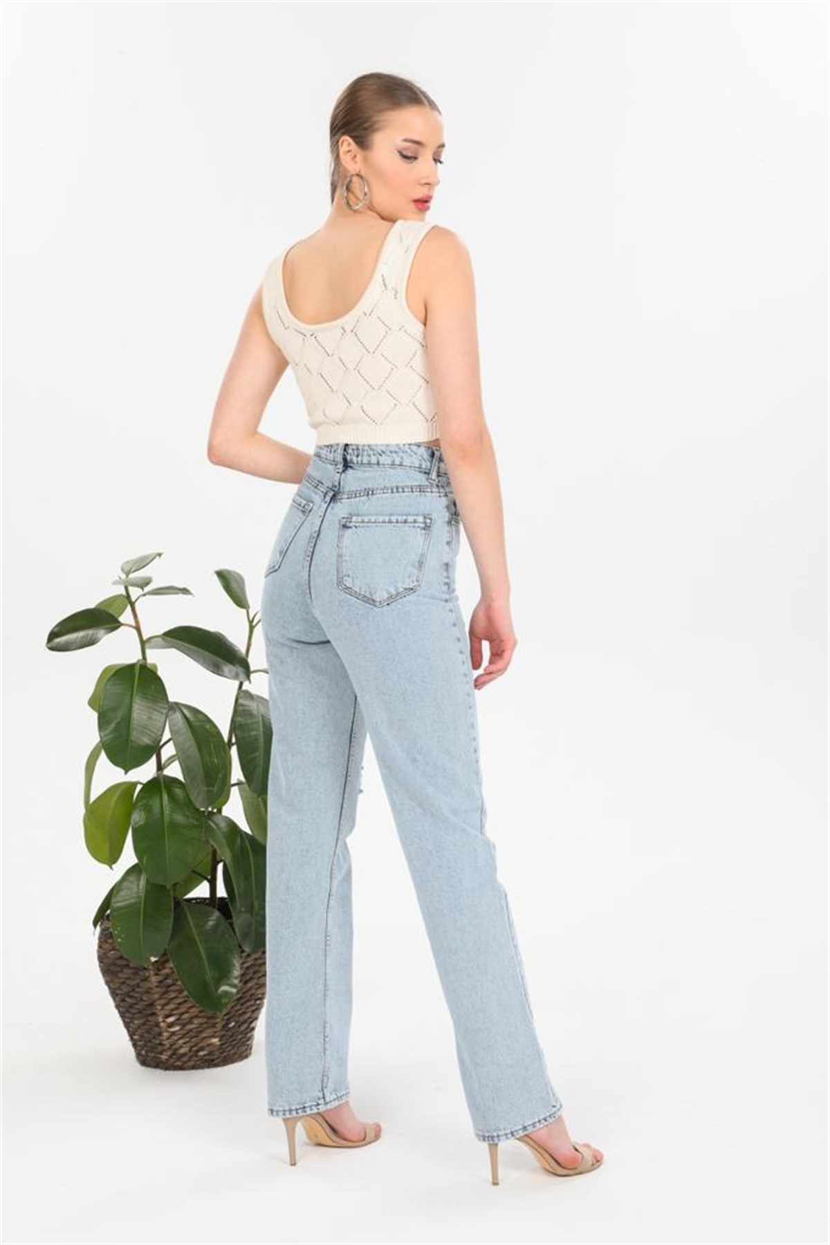 Kadın bol  Paça Kot pantolon 7721354