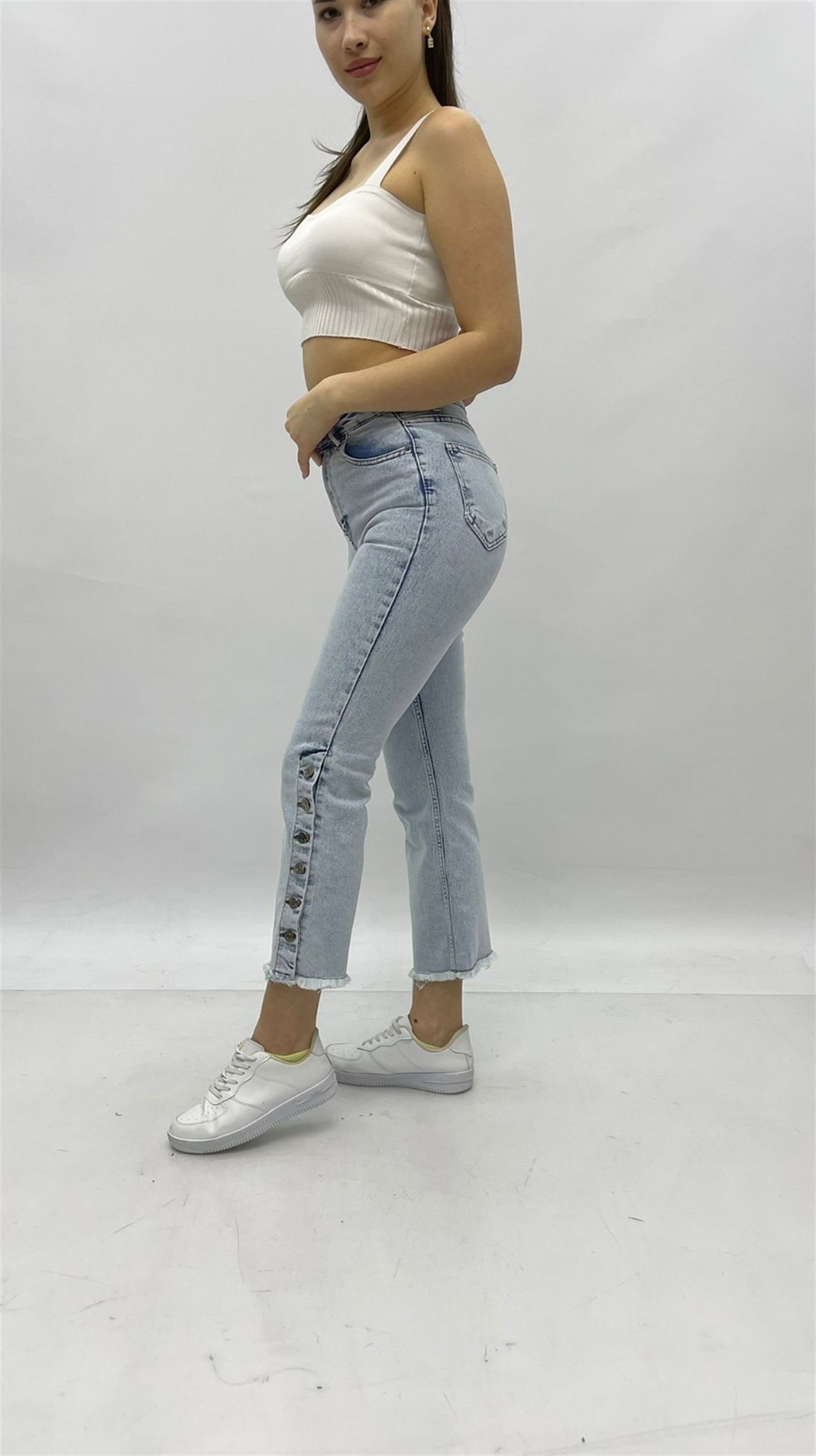 Kadın Boru Paça Kot pantolon 423224