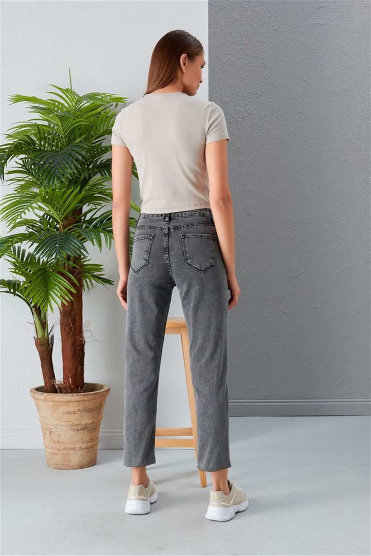 Kadın mom pantolon 40465552
