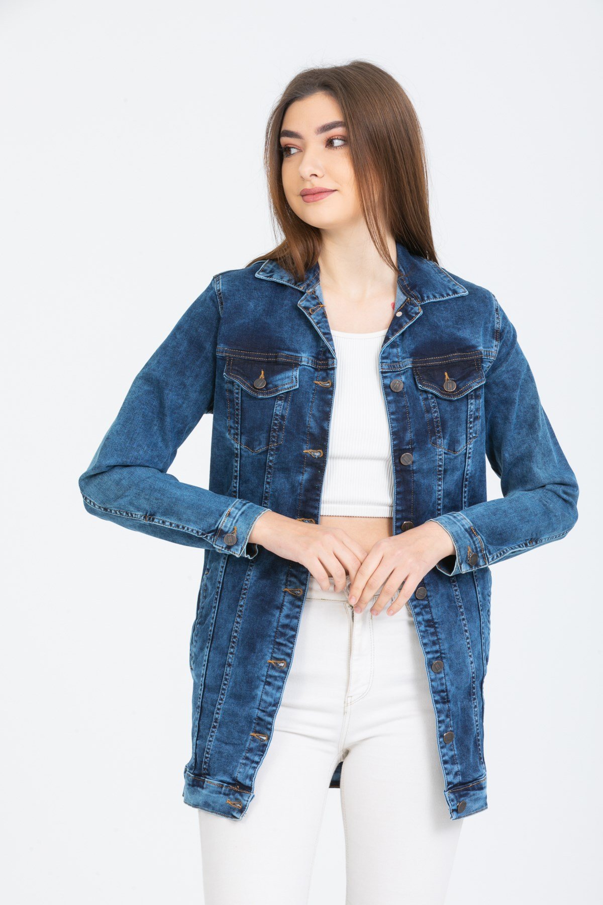 Kadın Yeni Model Kot Ceket 10086