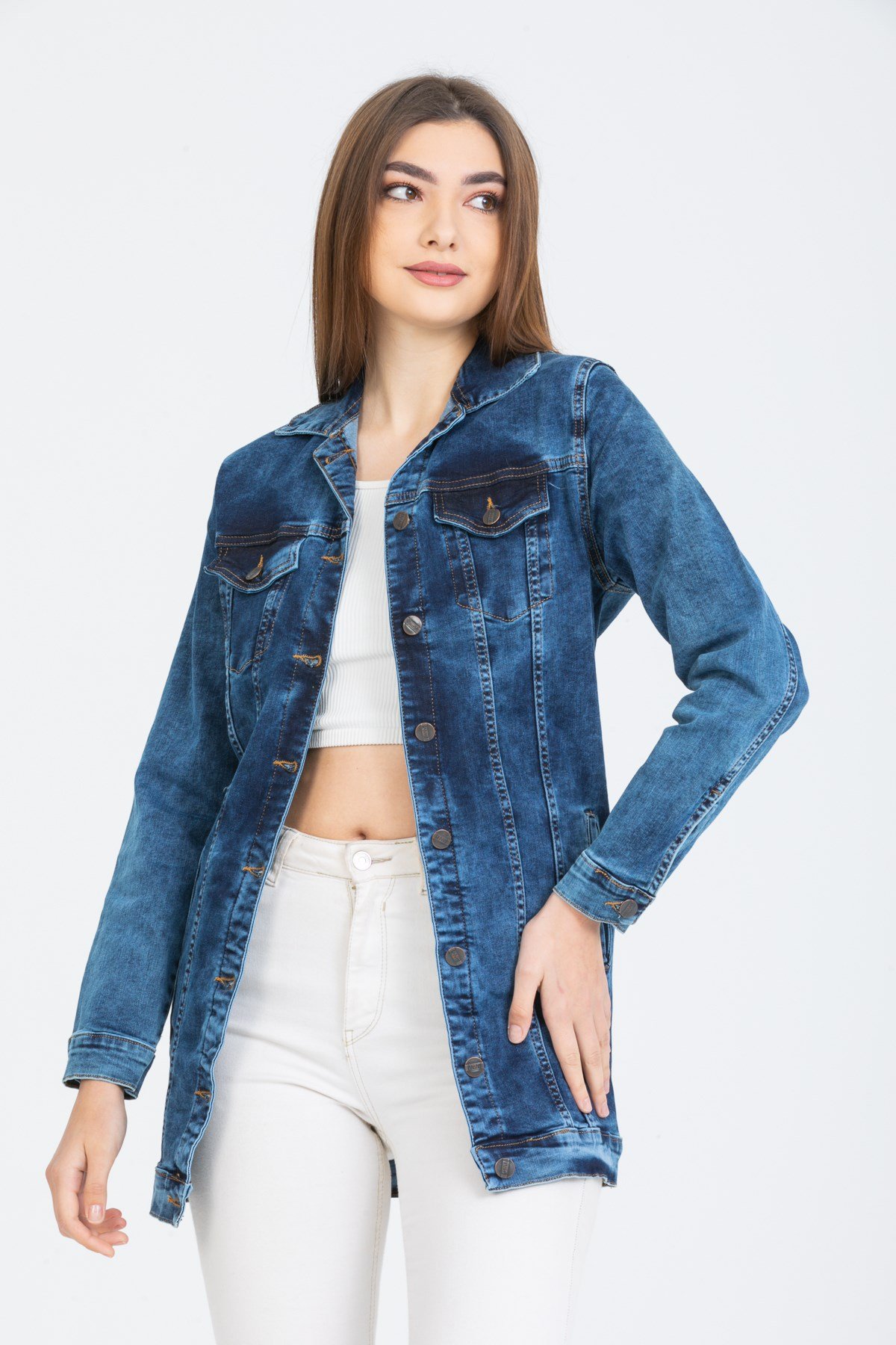 Kadın Yeni Model Kot Ceket 10086