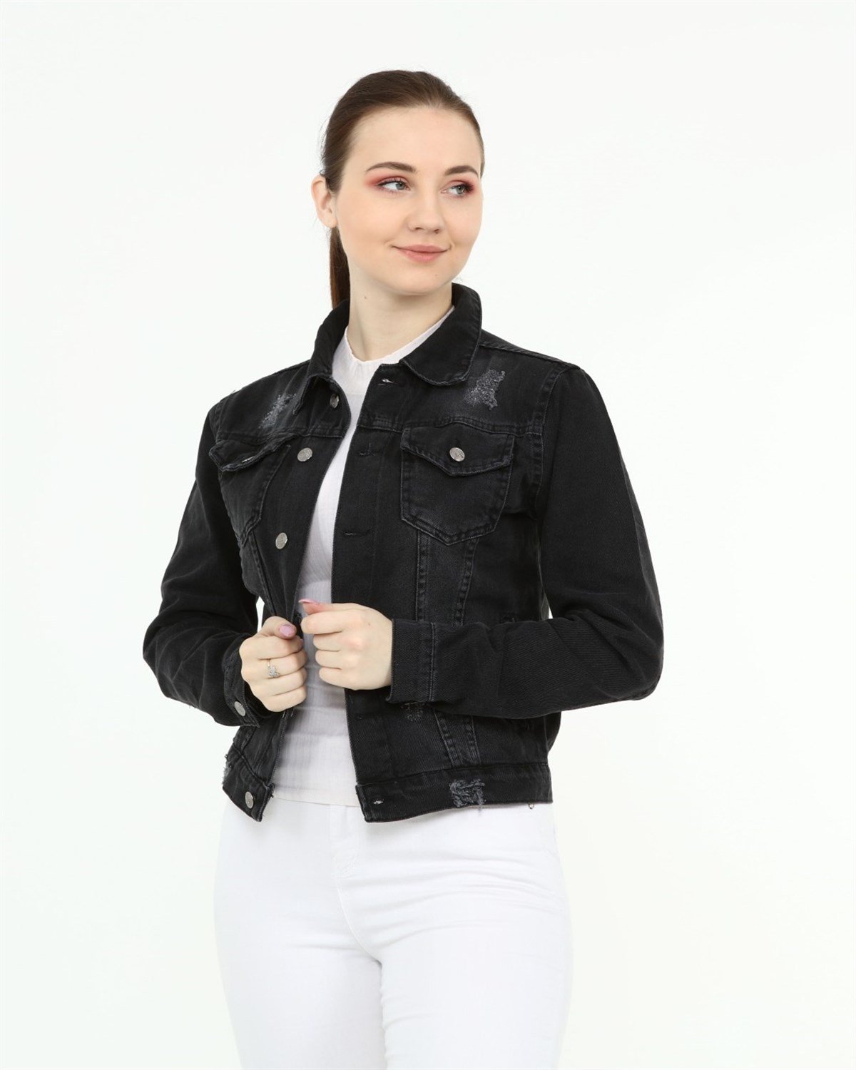 Kadın Yeni Model Kot Ceket 113356