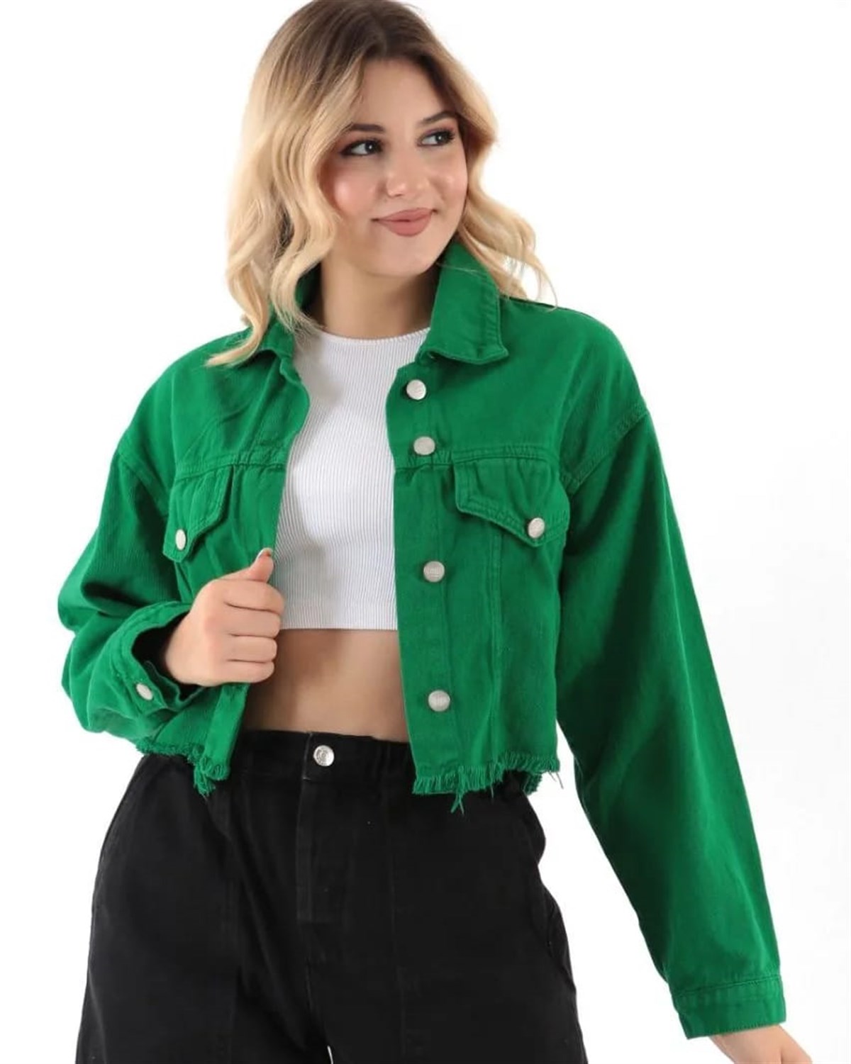 Kadın Yeni Model Kot Ceket 400126