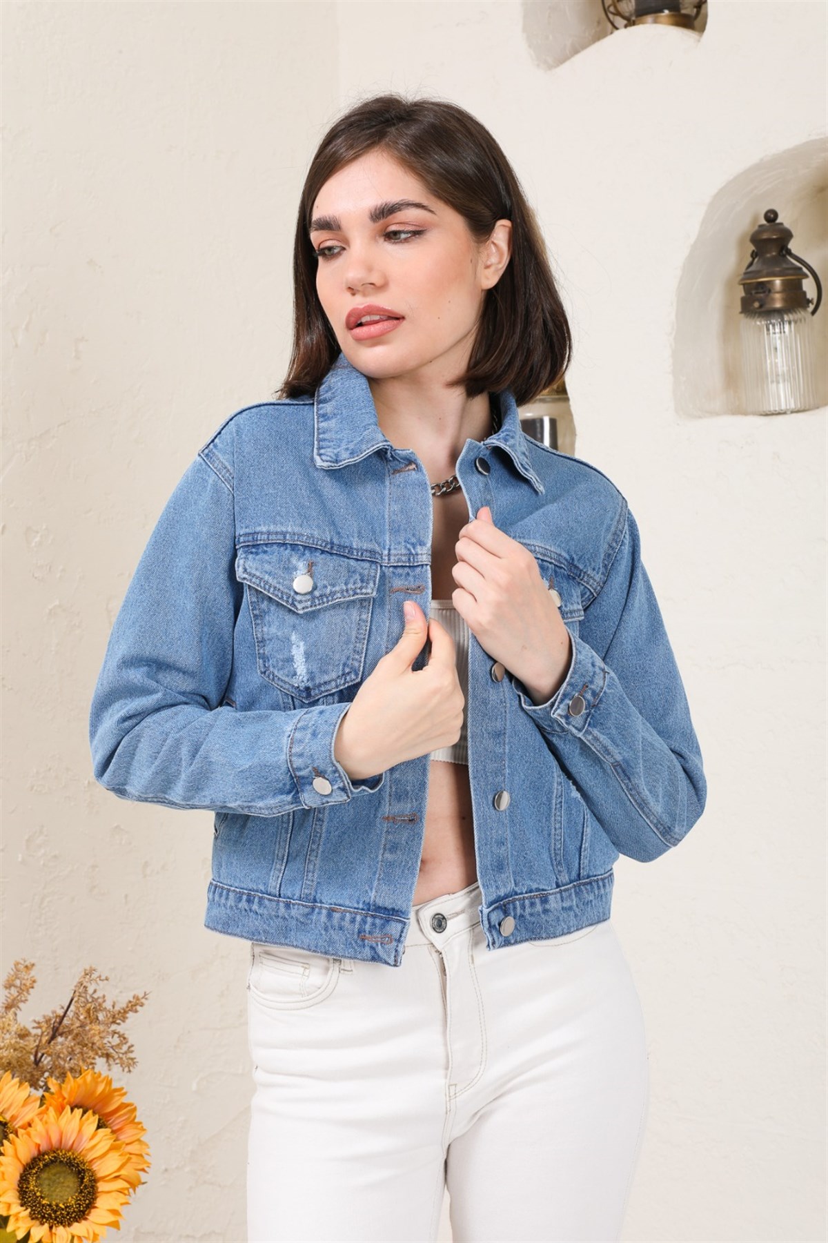 Kadın Yeni Model Kot Ceket 4337126