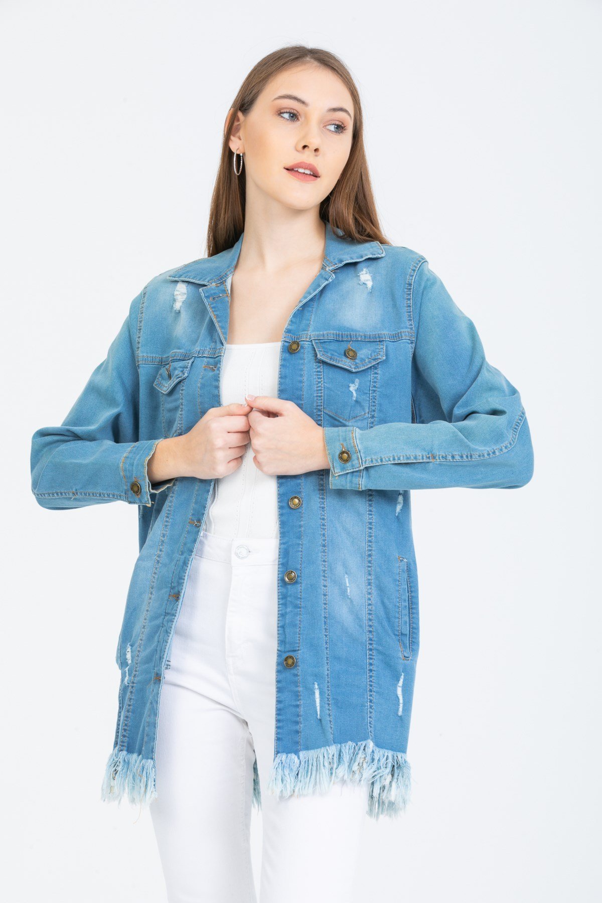 Kadın Yeni Model Kot Ceket 898886
