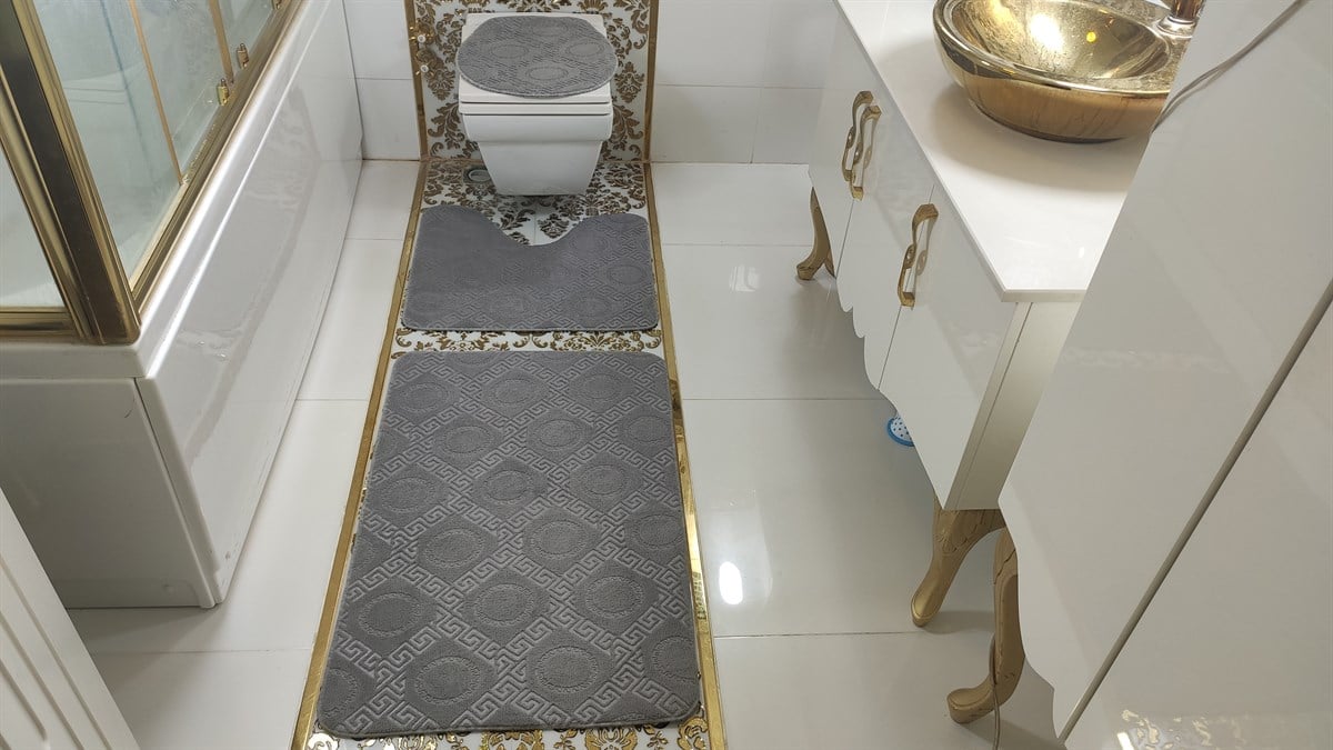 Klozet takımı halı paspas