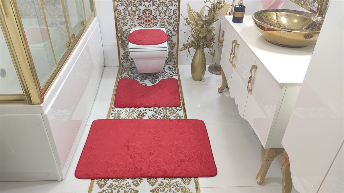 Klozet takımı halı paspas