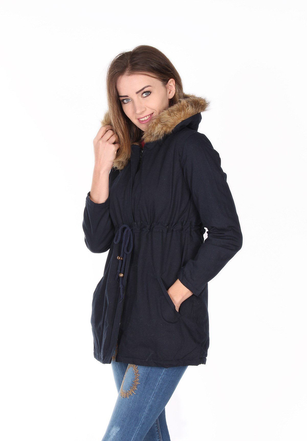 Lacivert Renk Bayan Mont