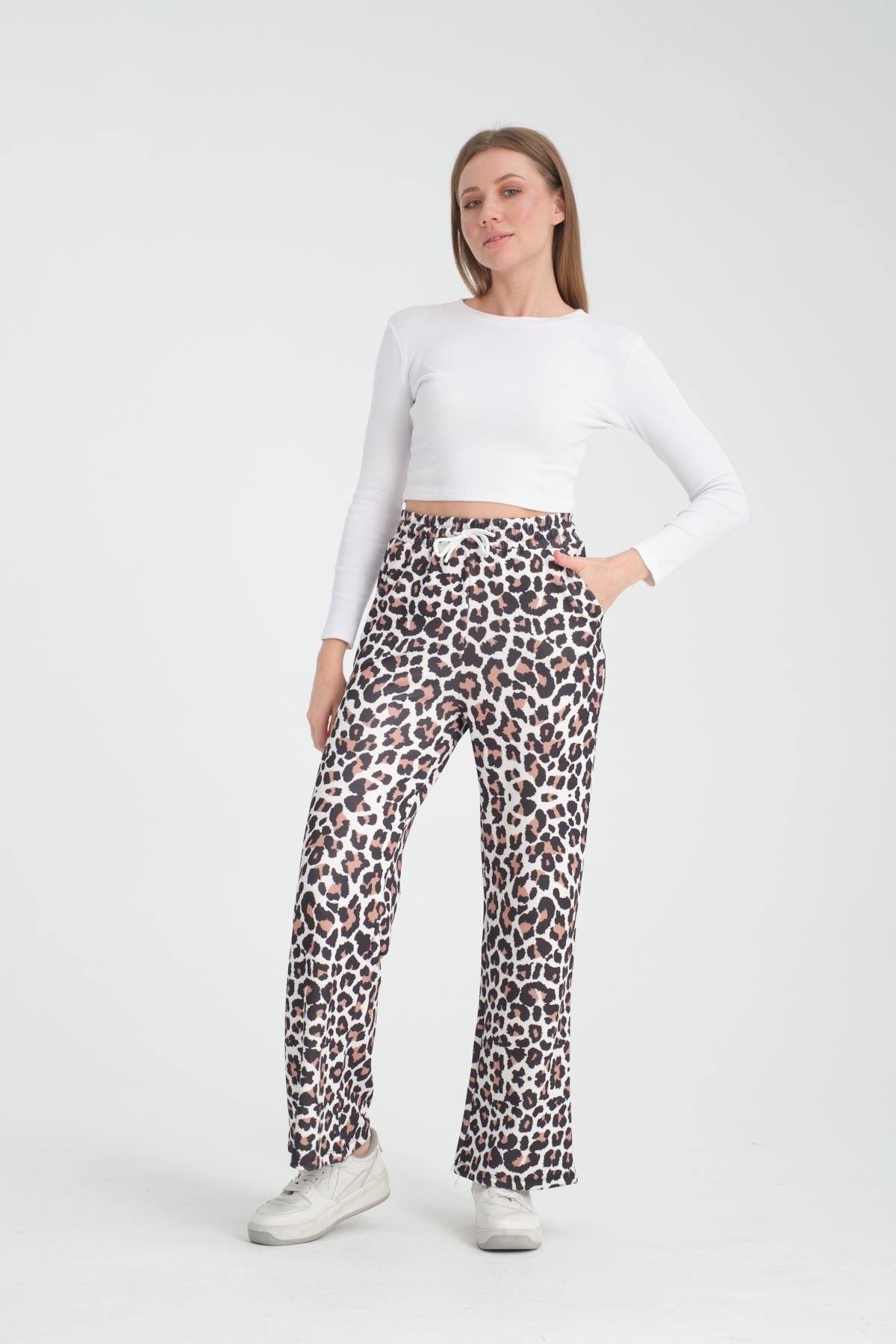 Leopar bol paça pantolon 87710 