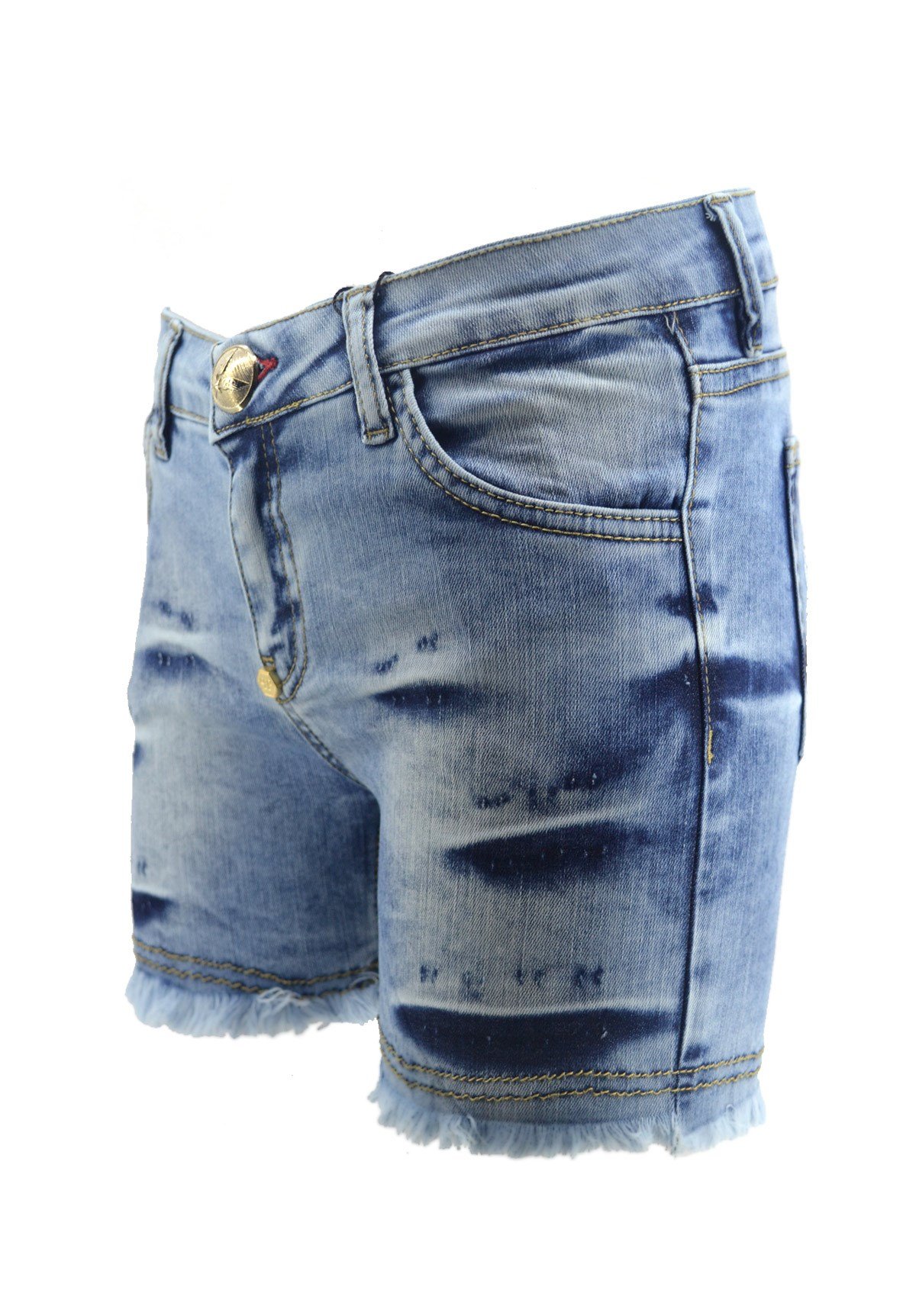 Likralı Paçası Püsküllü Bayan Kot Şort