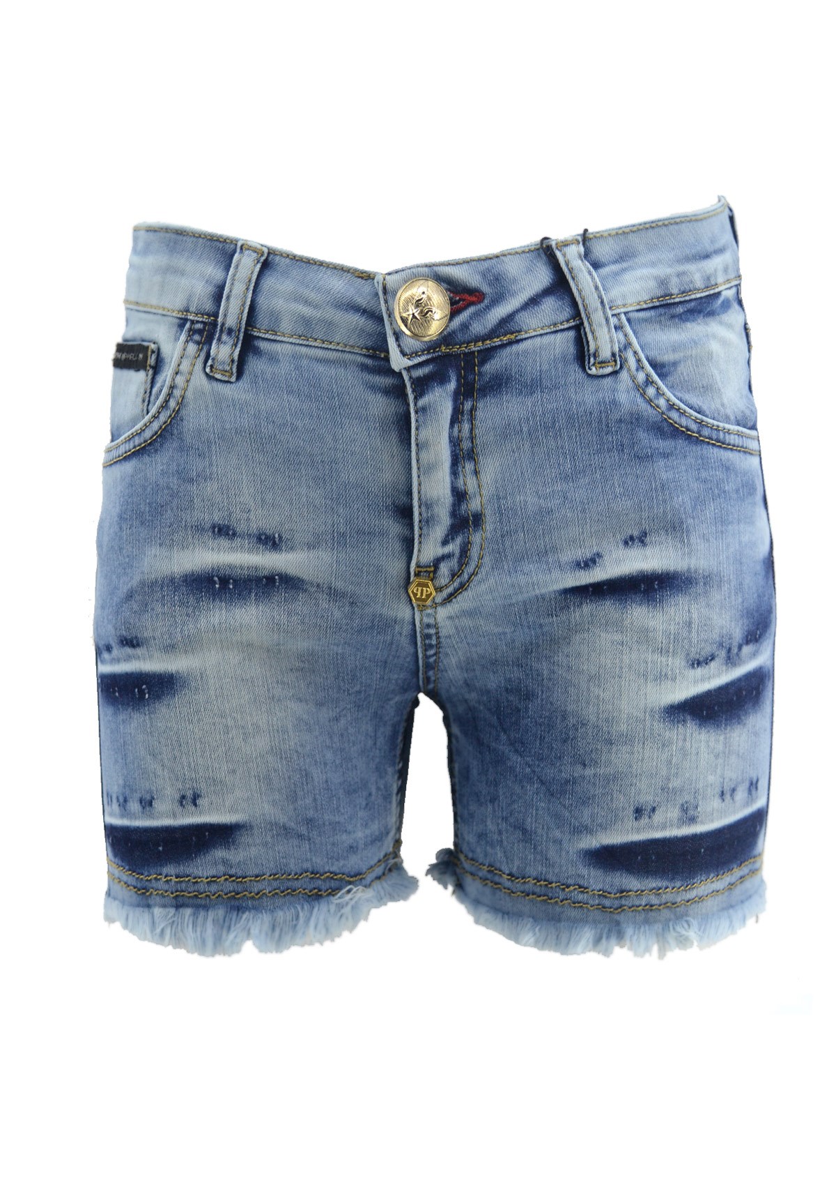 Likralı Paçası Püsküllü Bayan Kot Şort