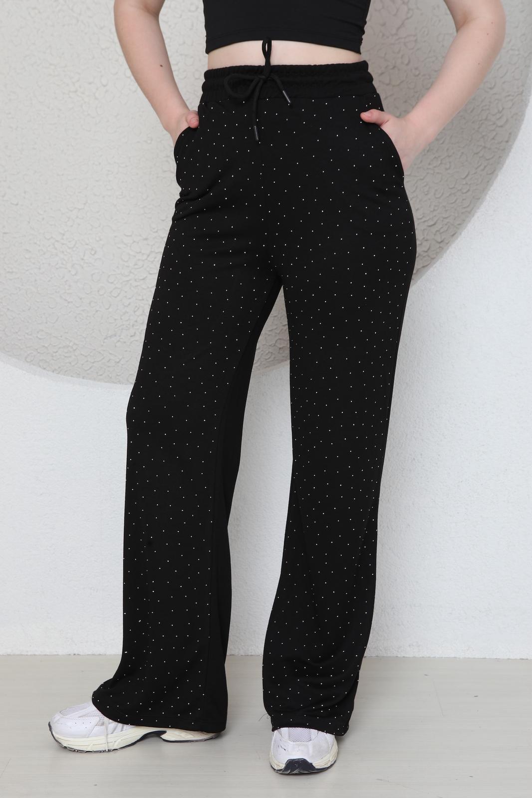 Taşlı bol pantolon 098666