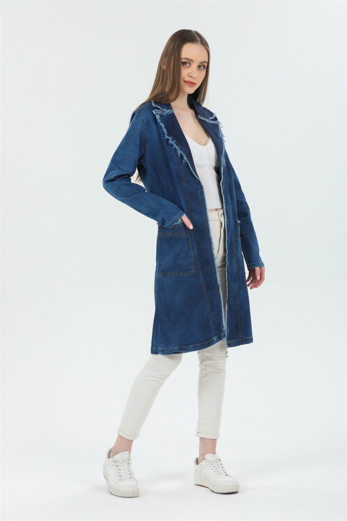 Yeni Model Bayan Kot Tunik Ceket 4346