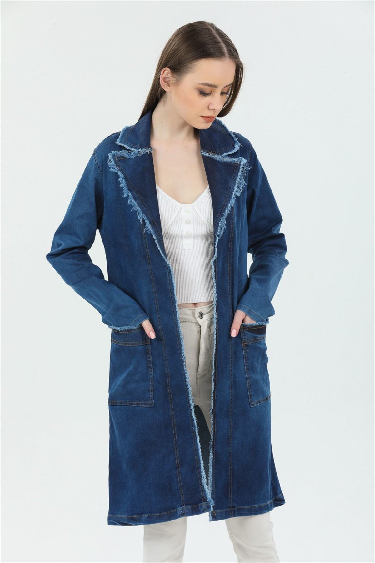 Yeni Model Bayan Kot Tunik Ceket 4346