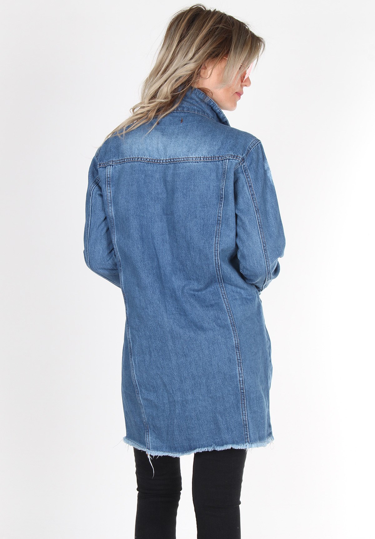 Yeni Model Mavi Kot Tunik Ceket
