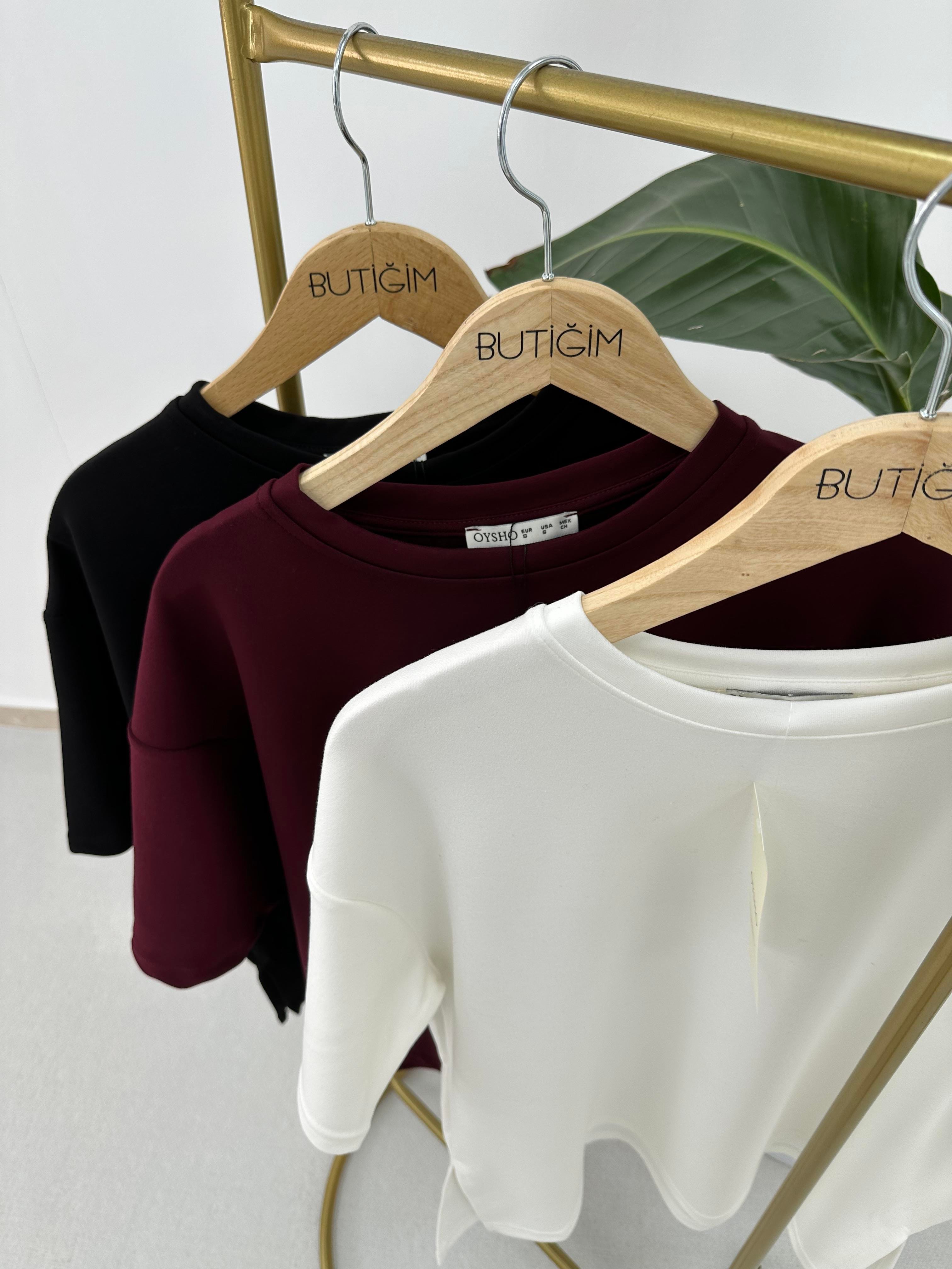  Modal Kumaş Beyaz T-shirt