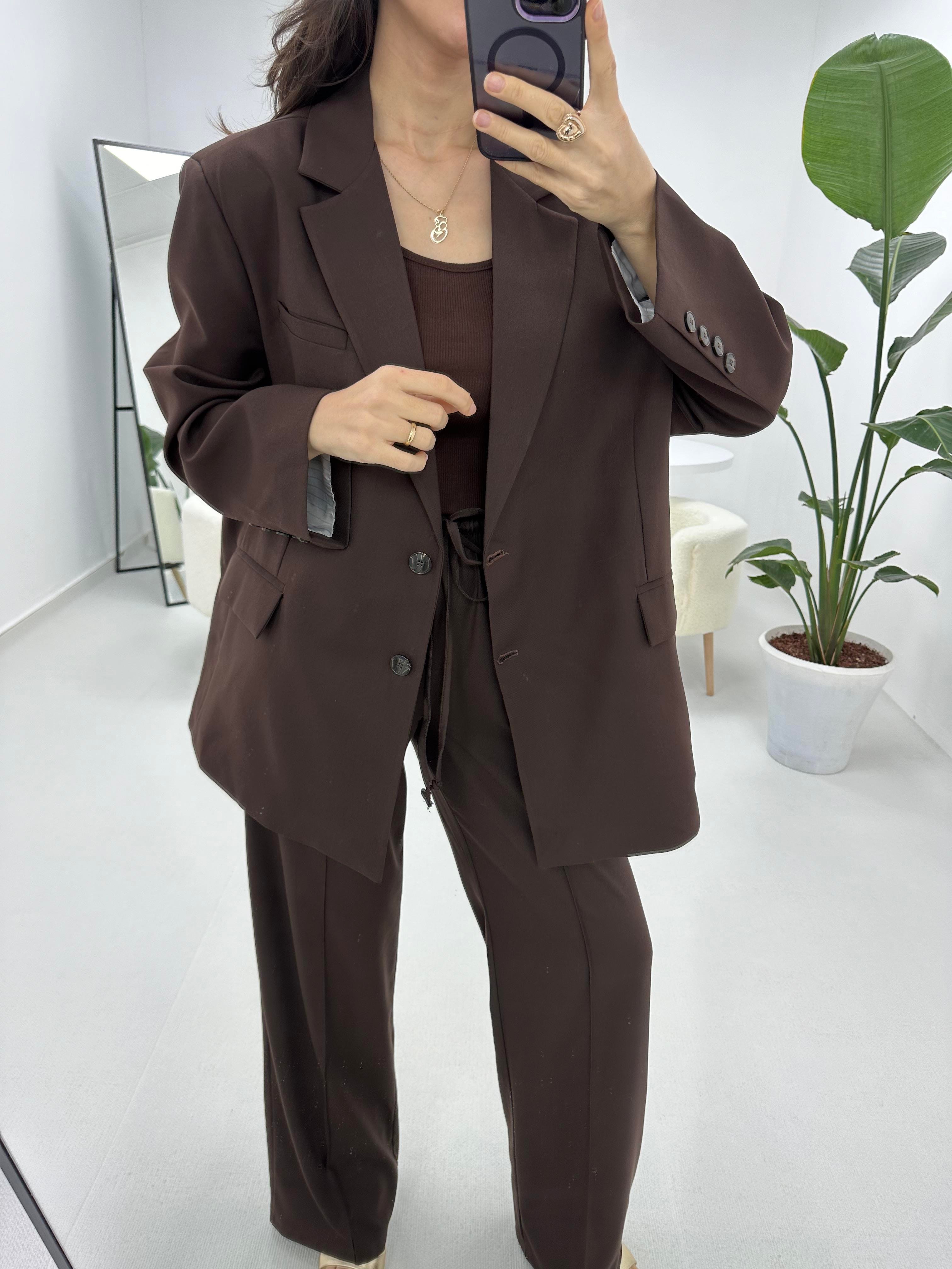 Acı Kahve Oversize Ceket