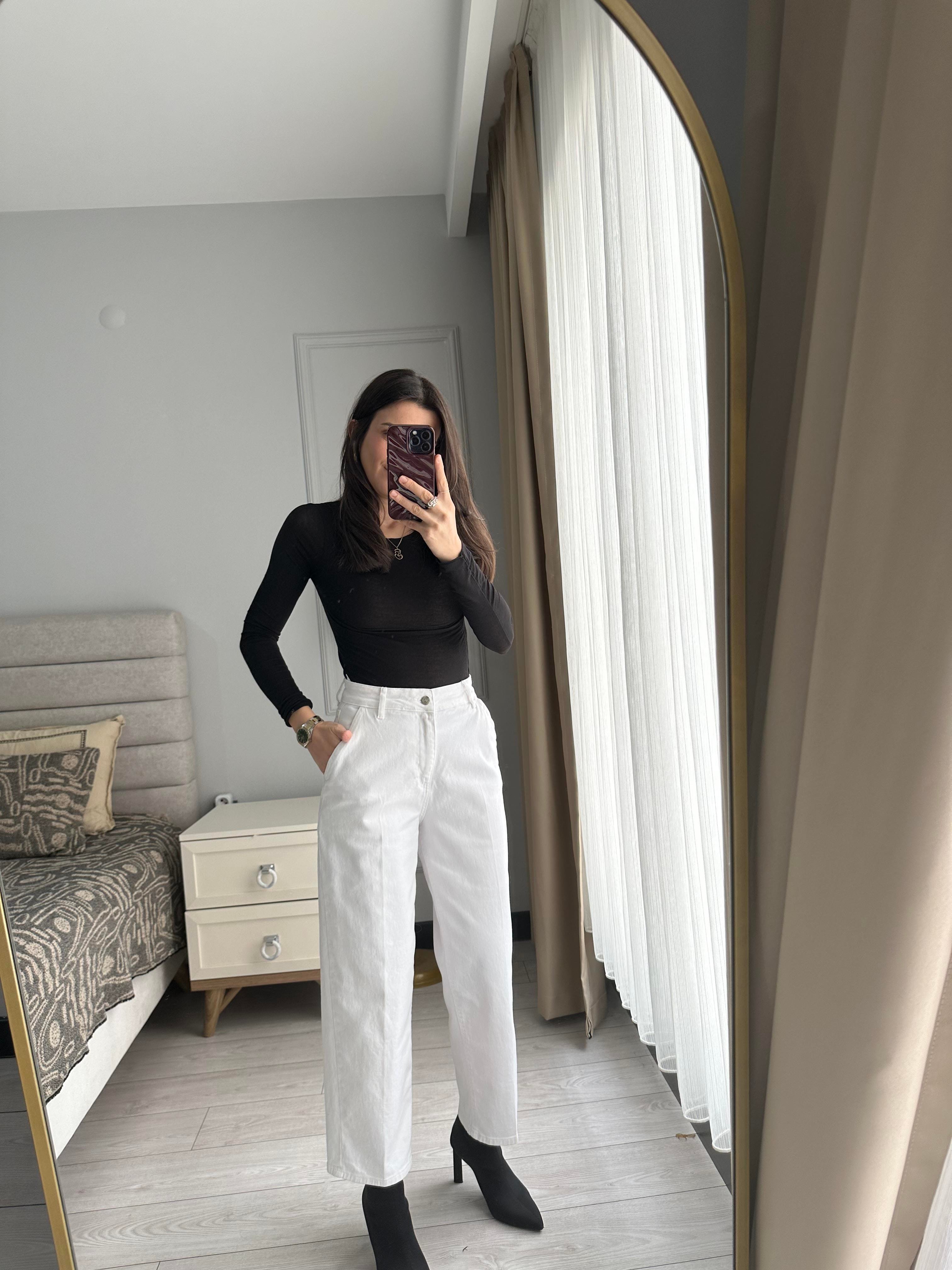 Beyaz Kot Pantolon (3001)