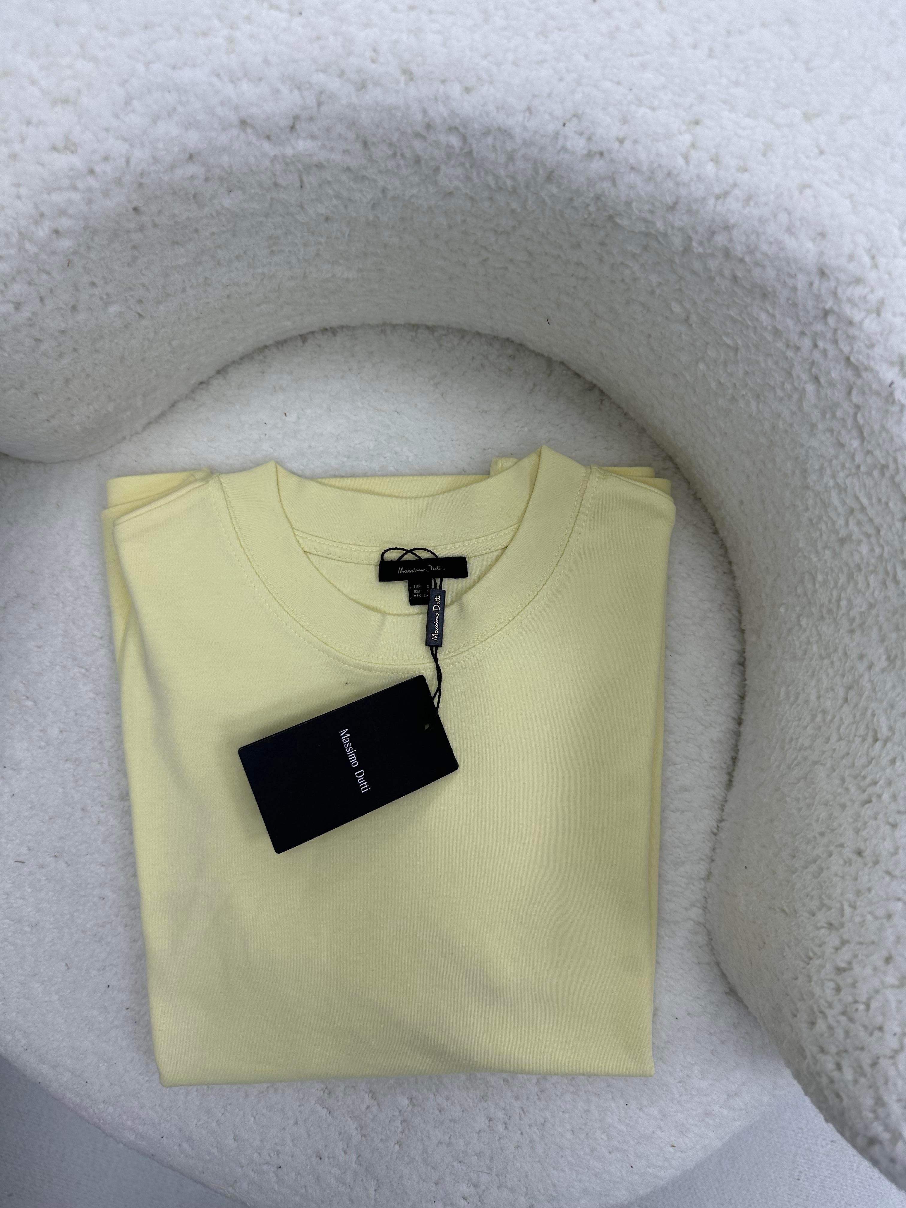 Bisiklet Yaka Sarı T-shirt 