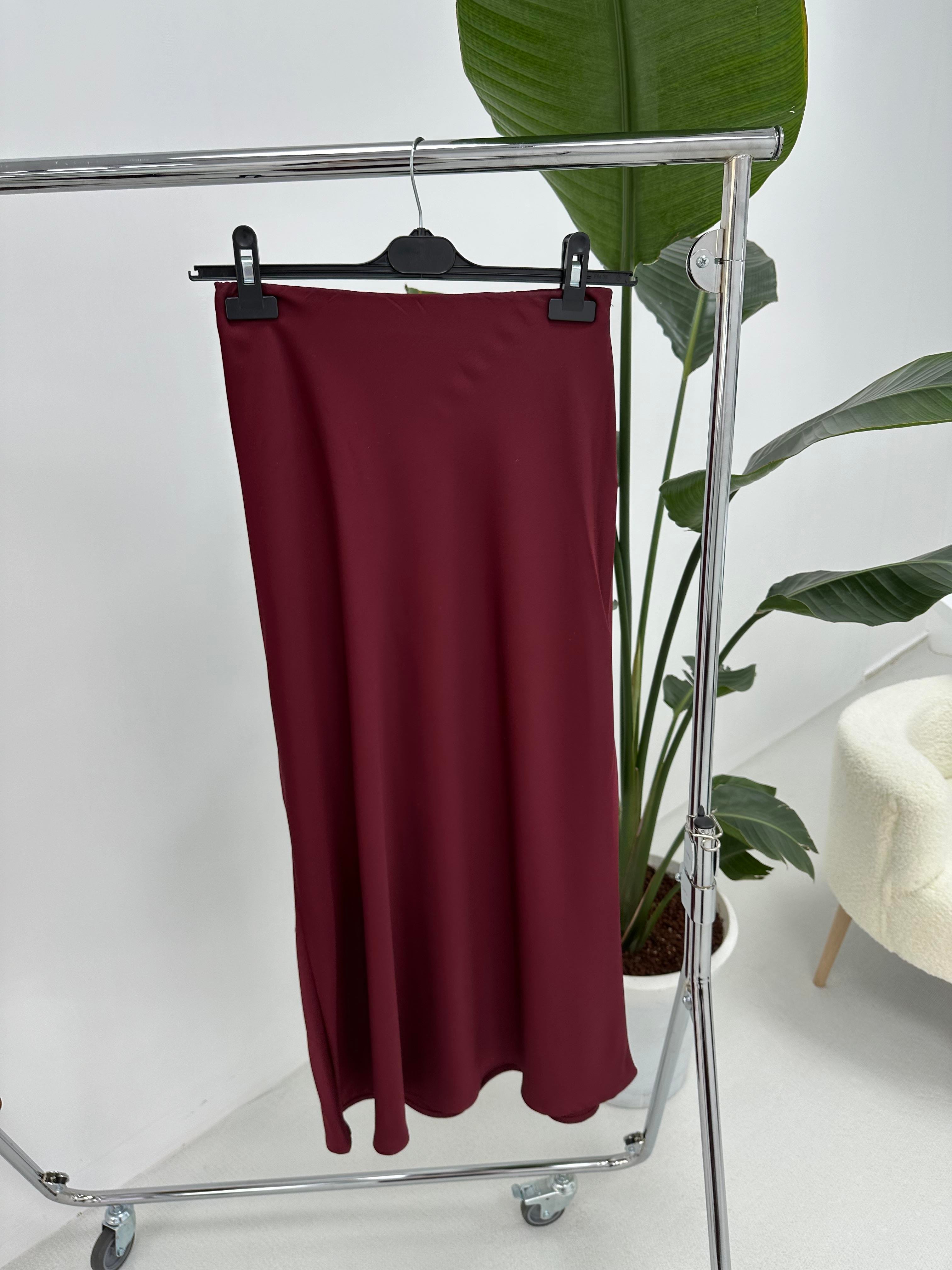 Bordo Saten Etek 