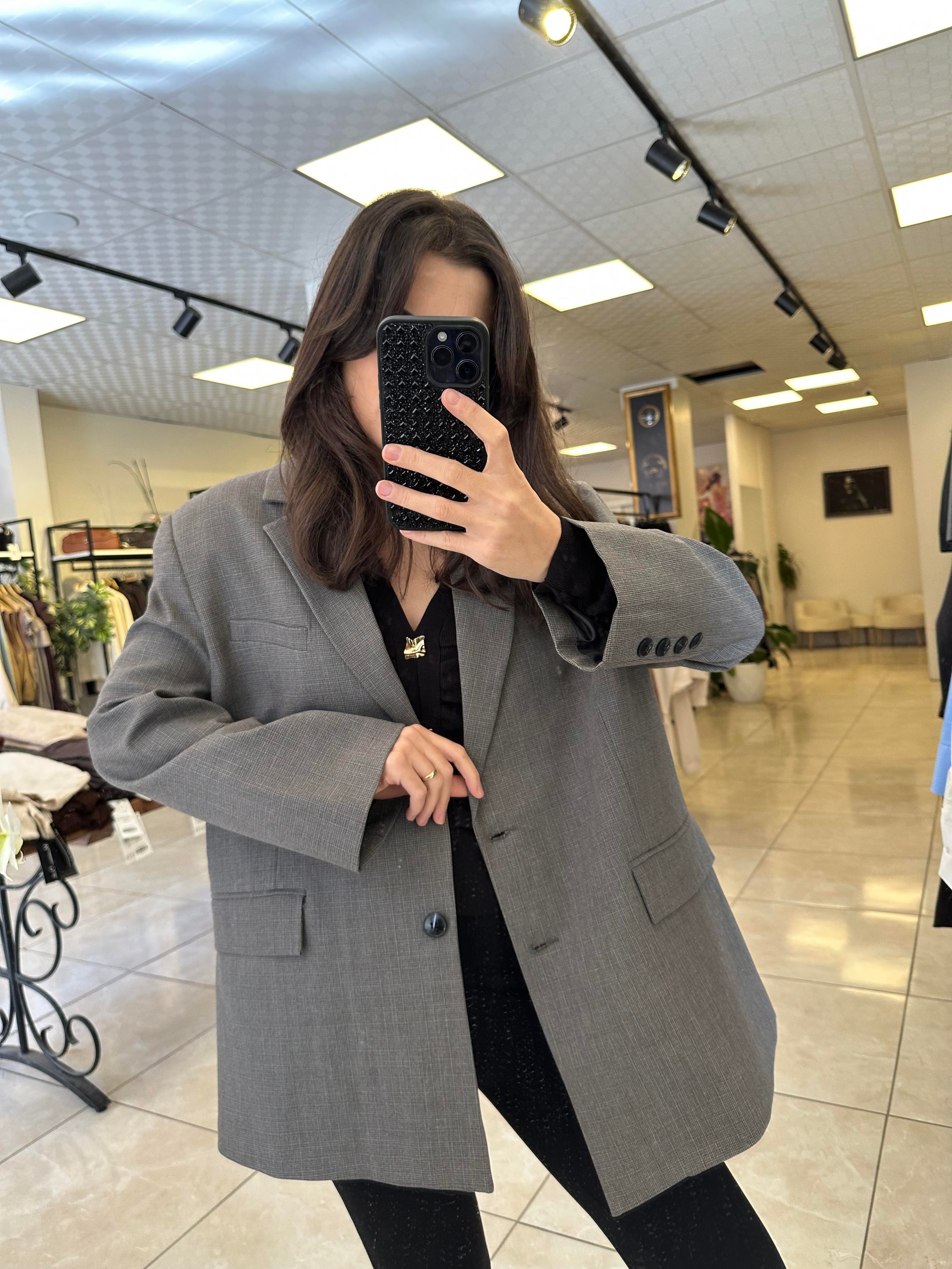 Ekose Oversize Ceket