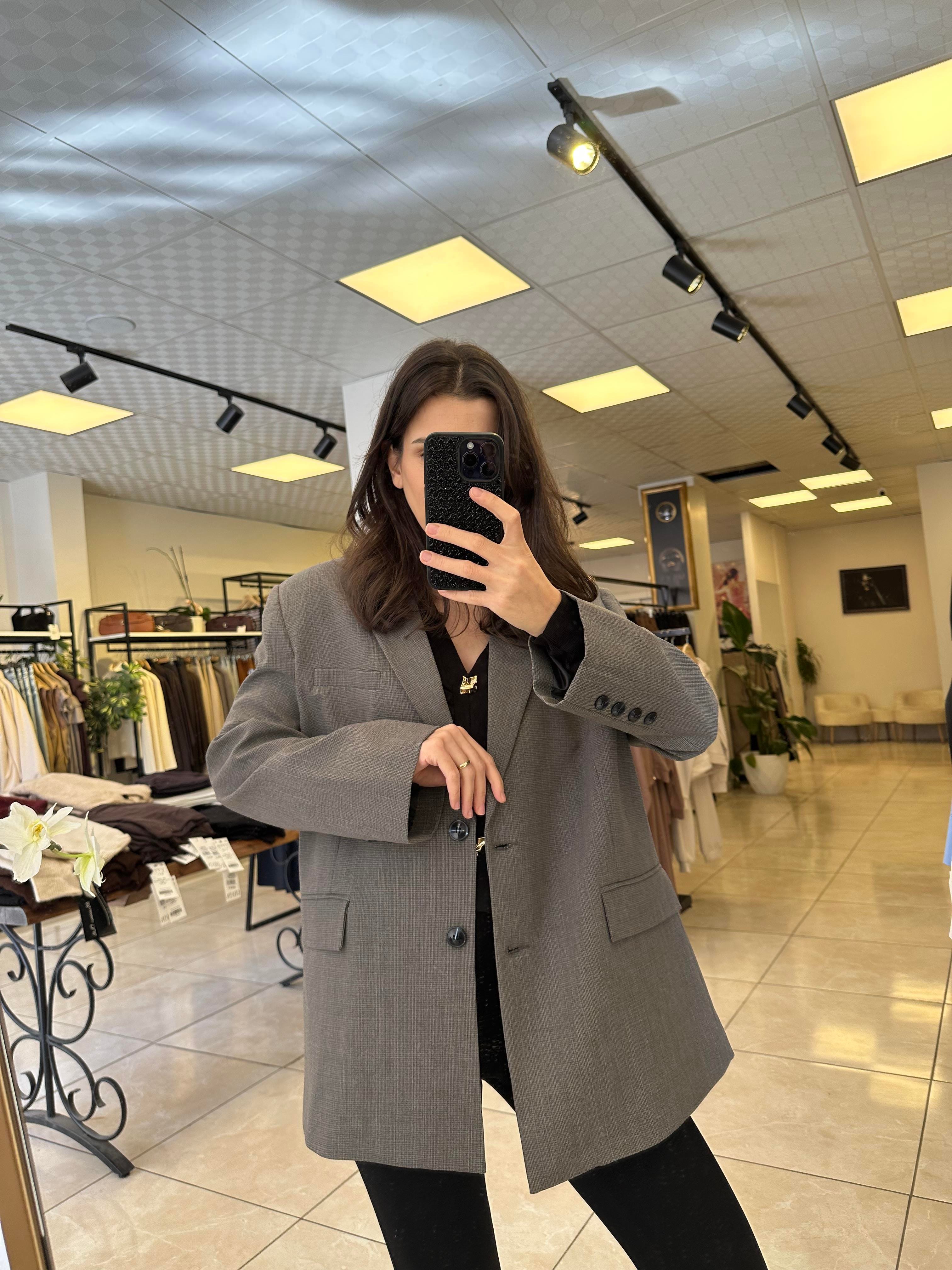 Ekose Oversize Ceket