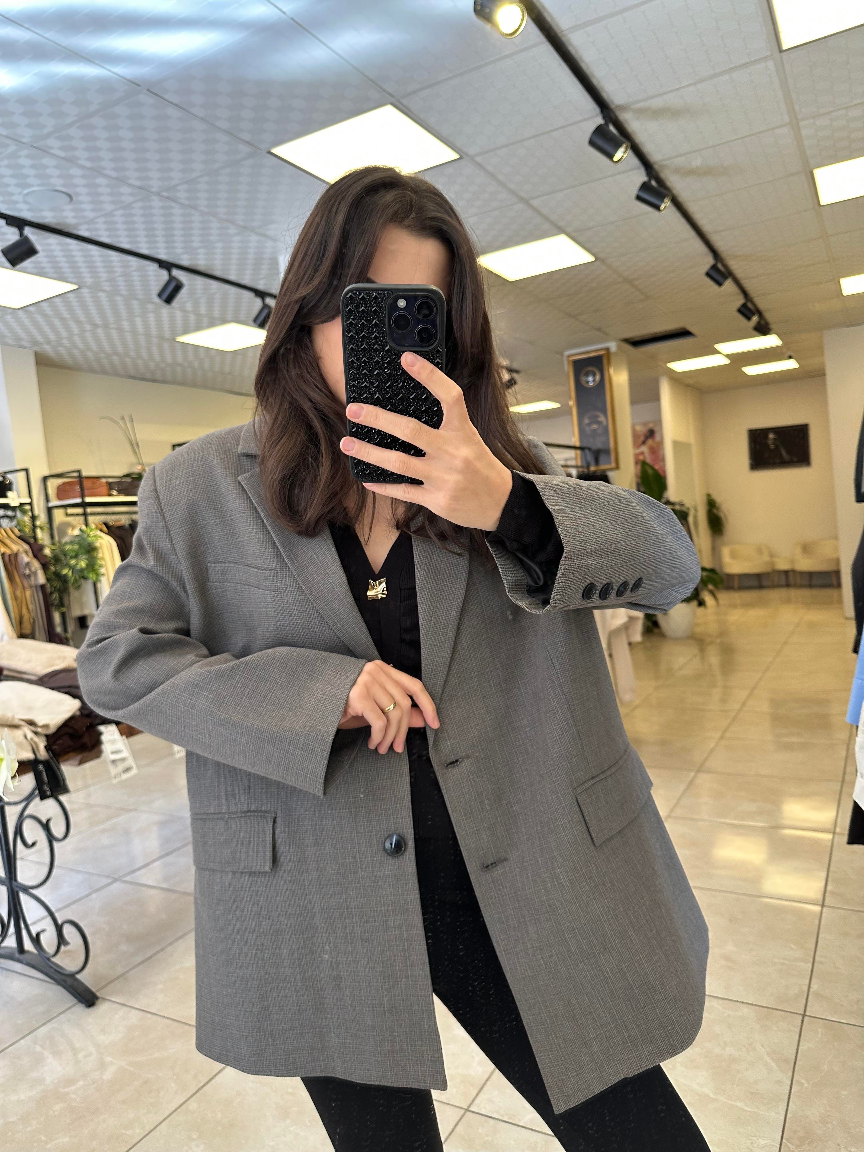 Ekose Oversize Ceket