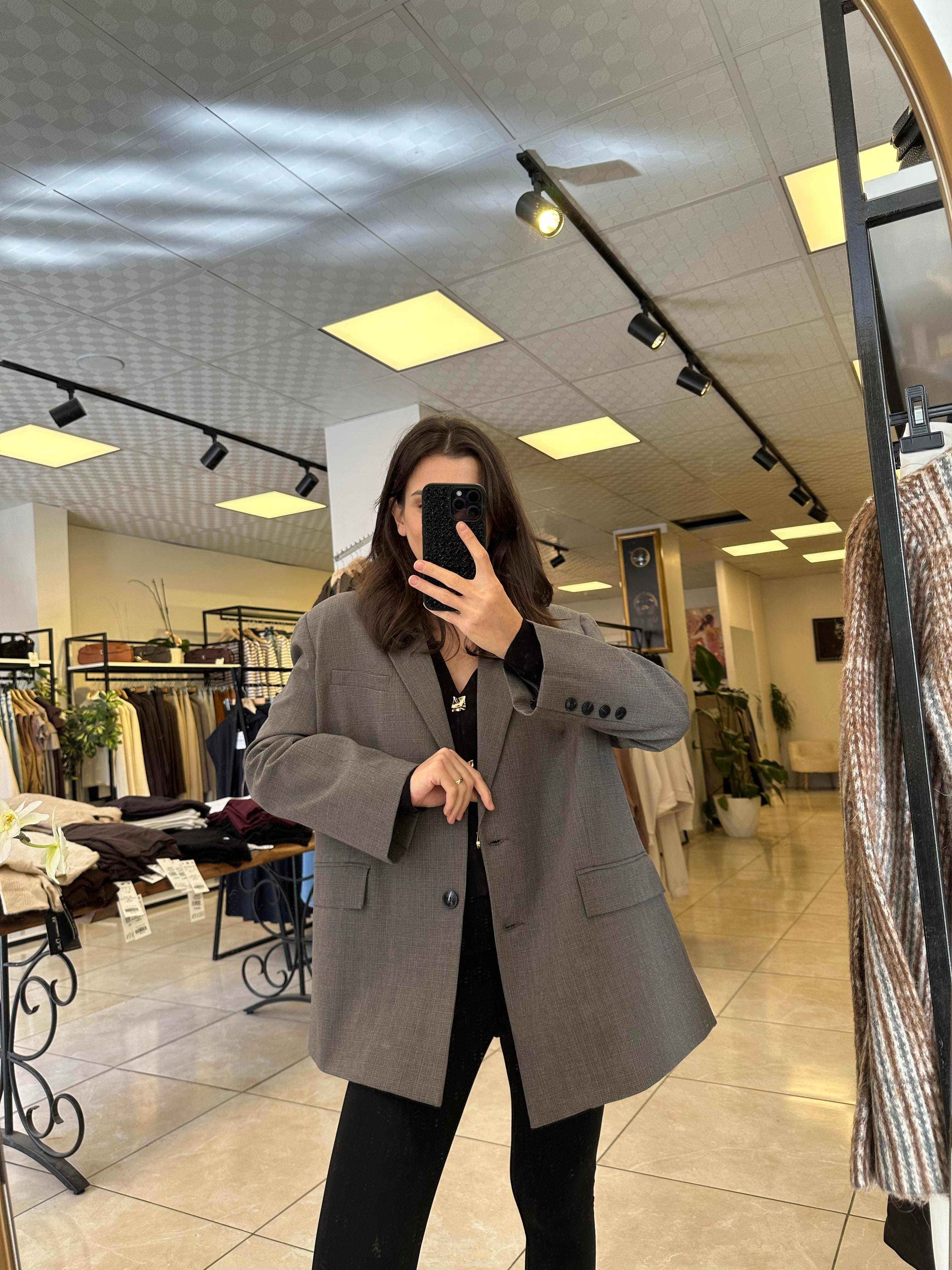 Ekose Oversize Ceket
