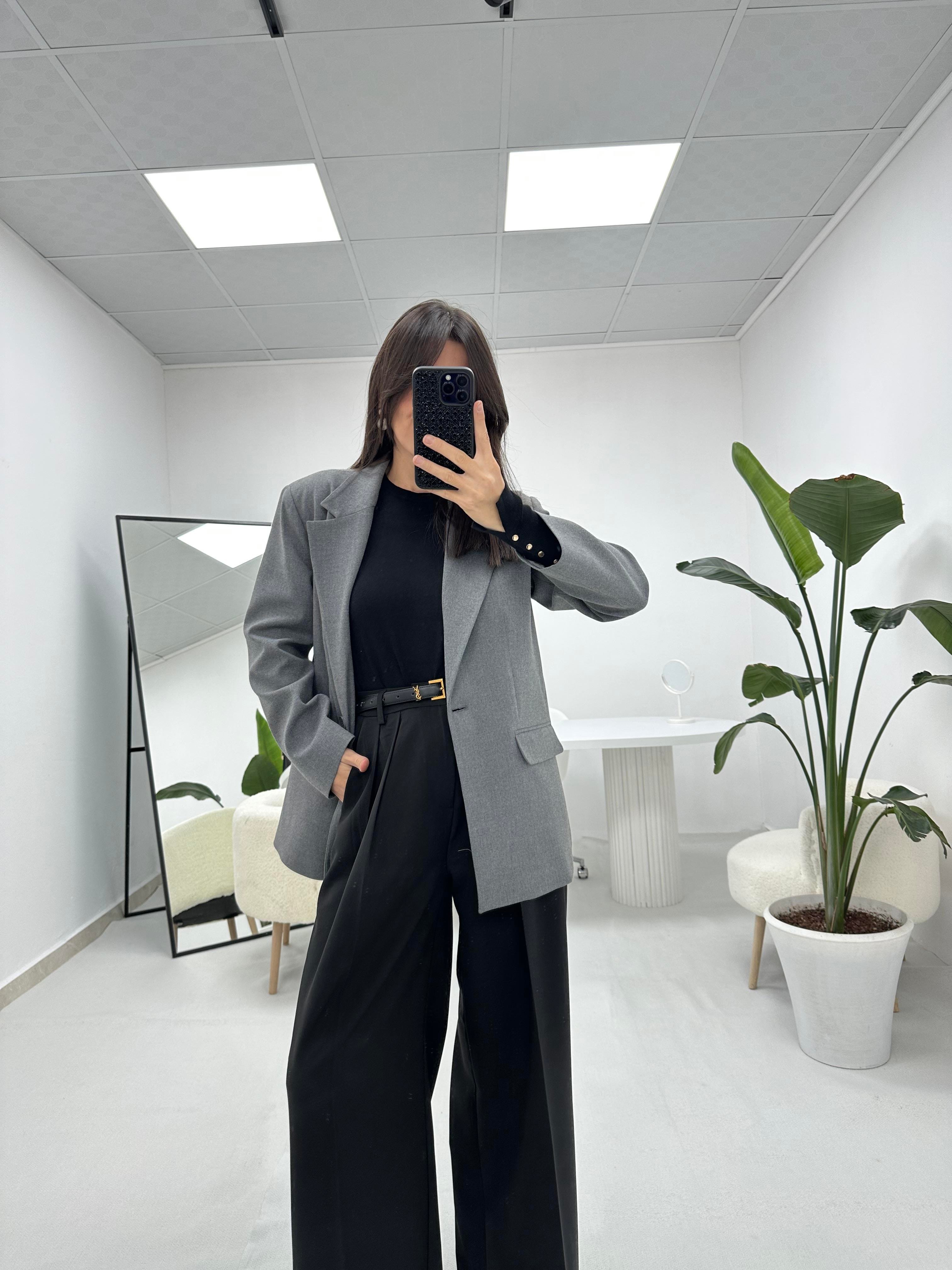 Gri Blazer Ceket