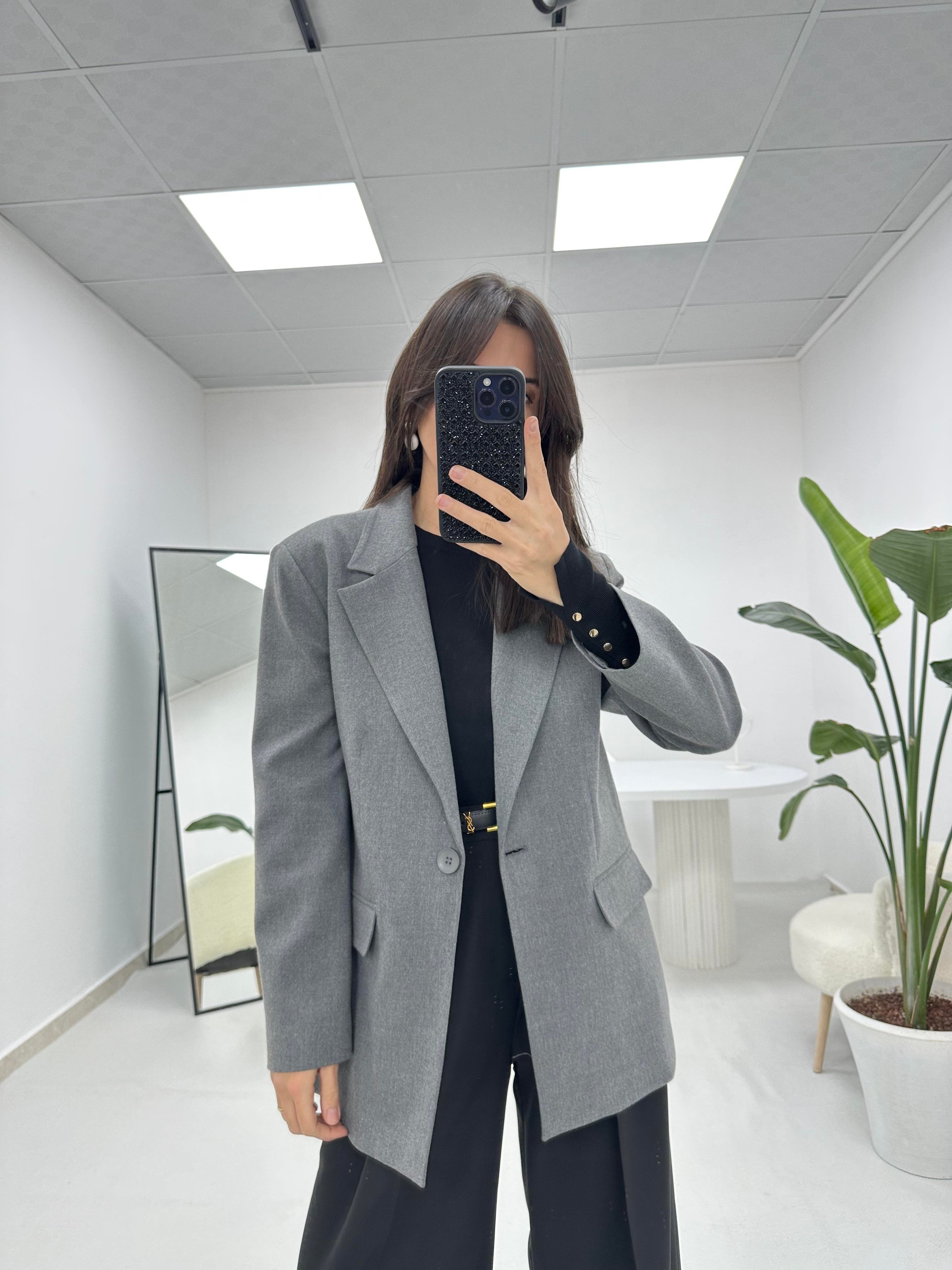 Gri Blazer Ceket