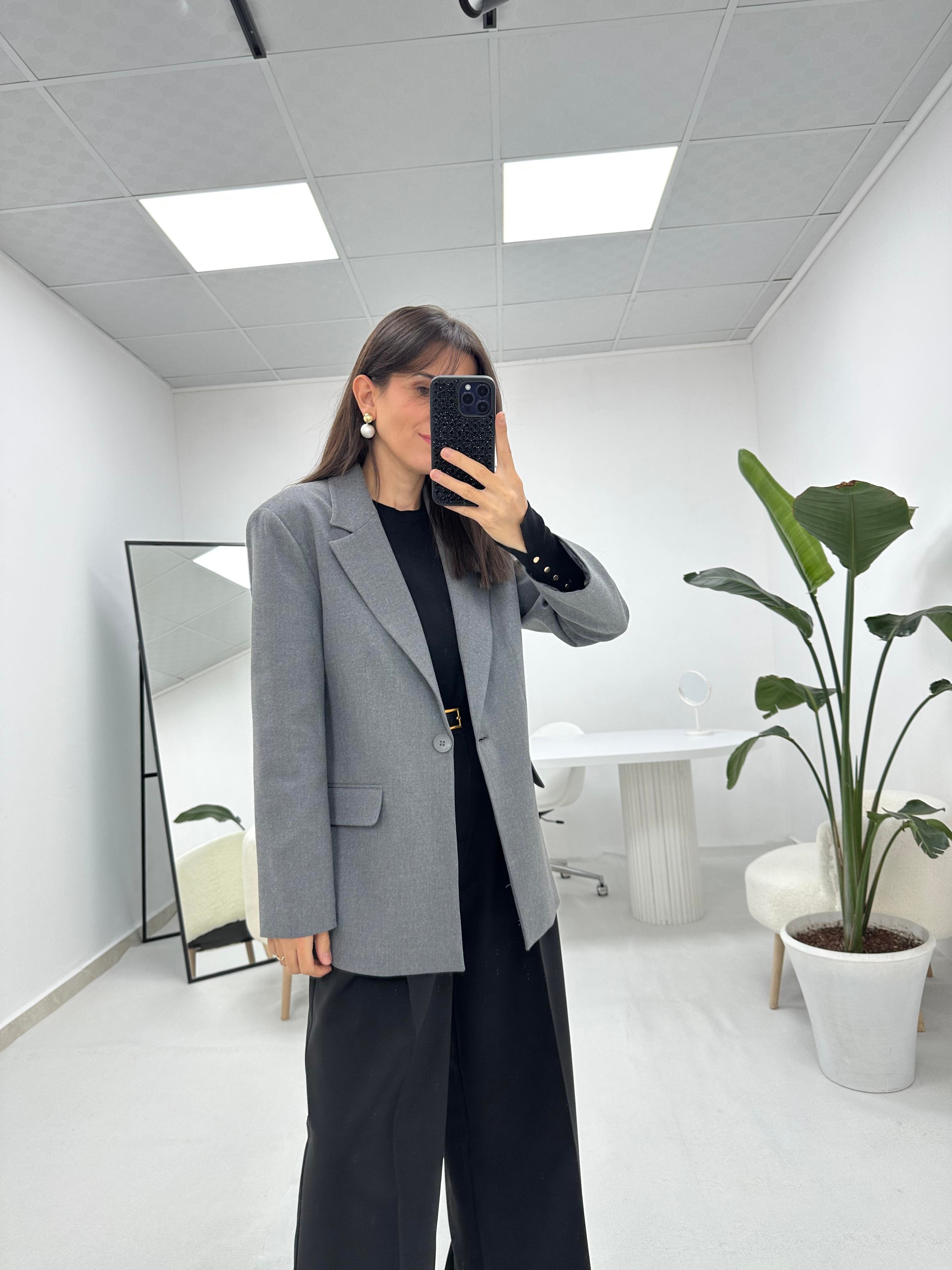 Gri Blazer Ceket