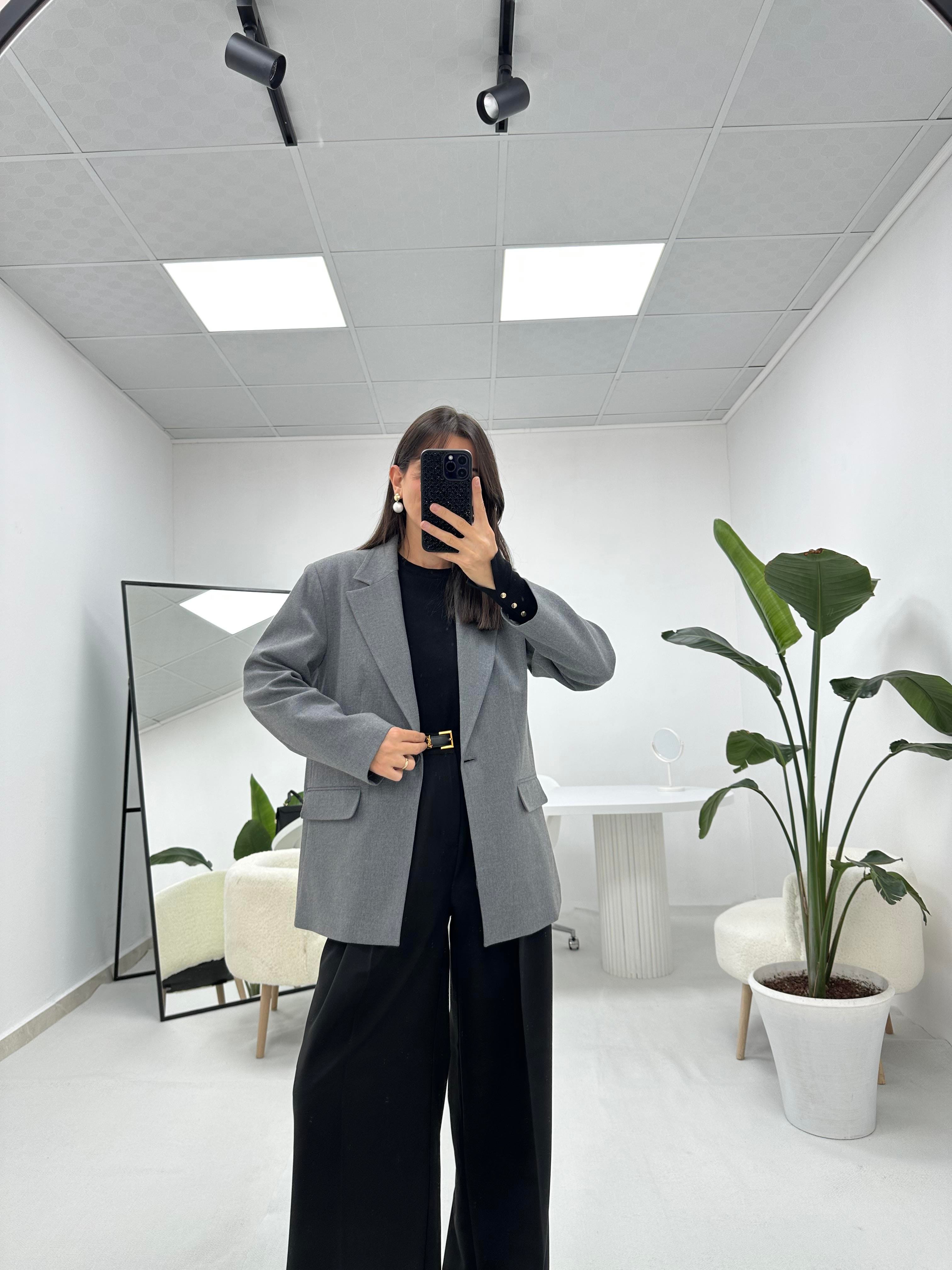 Gri Blazer Ceket